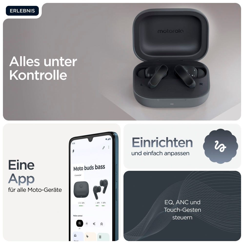 Motorola moto buds wireless In-Ear-Kopfhörer (Active Noise Cancelling (ANC), Bluetooth) – Bild 5 von 5