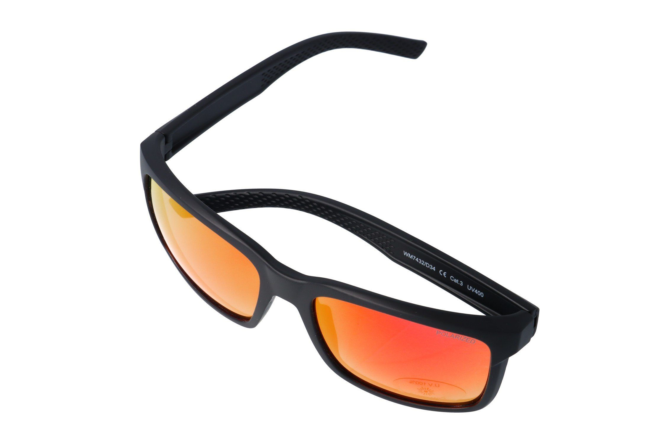 Gamswild Sonnenbrille UV400 Sportbrille Skibrille Fahrradbrille polarisiert verspiegelte Gläser Damen Herren Unisex schmale Modell WM7432 in blau, grau, rot