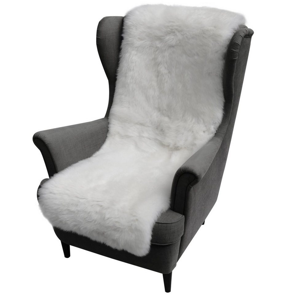 Hollert Sesselauflage, Lammfell Sesselauflage 160 x 50 cm Weiß