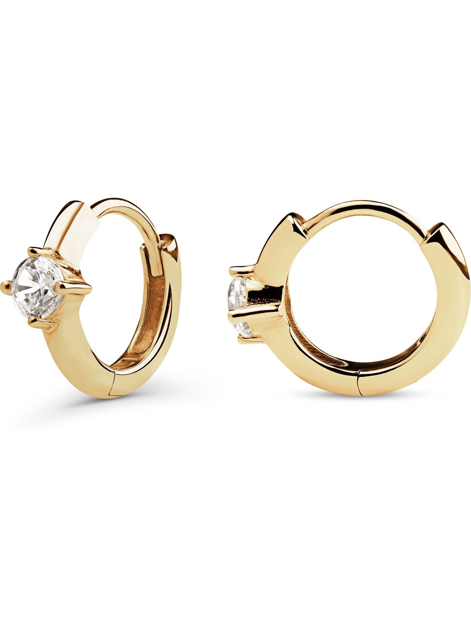 FAVS Paar Creolen FAVS Damen-Creolen 375er Gelbgold 2 Zirkonia (Paar)