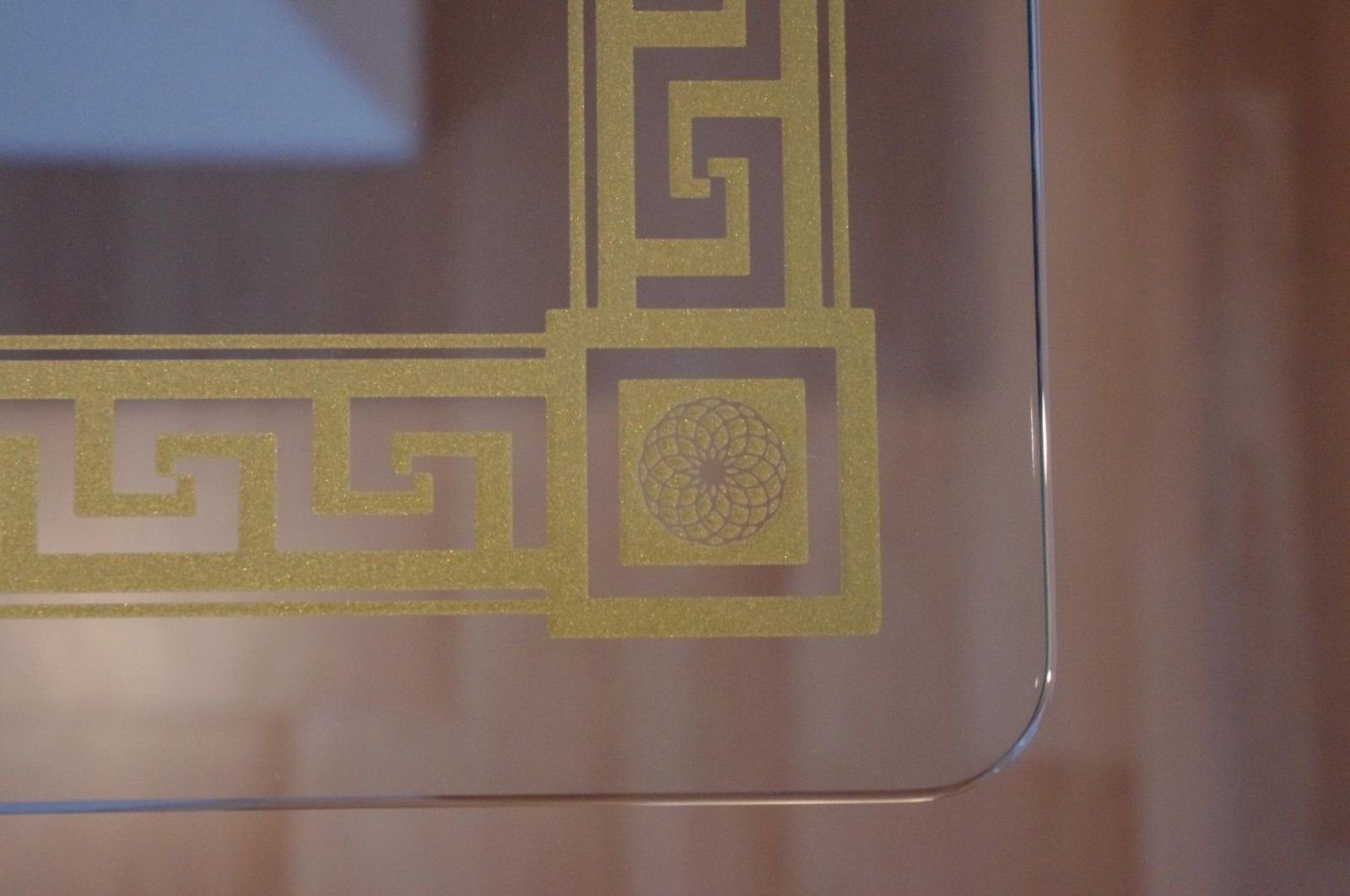 Glas Antikes Wohndesign Esstisch Tafeltisch Küchentisch Säulen-Esstisch Medusa Griechisch Esstische