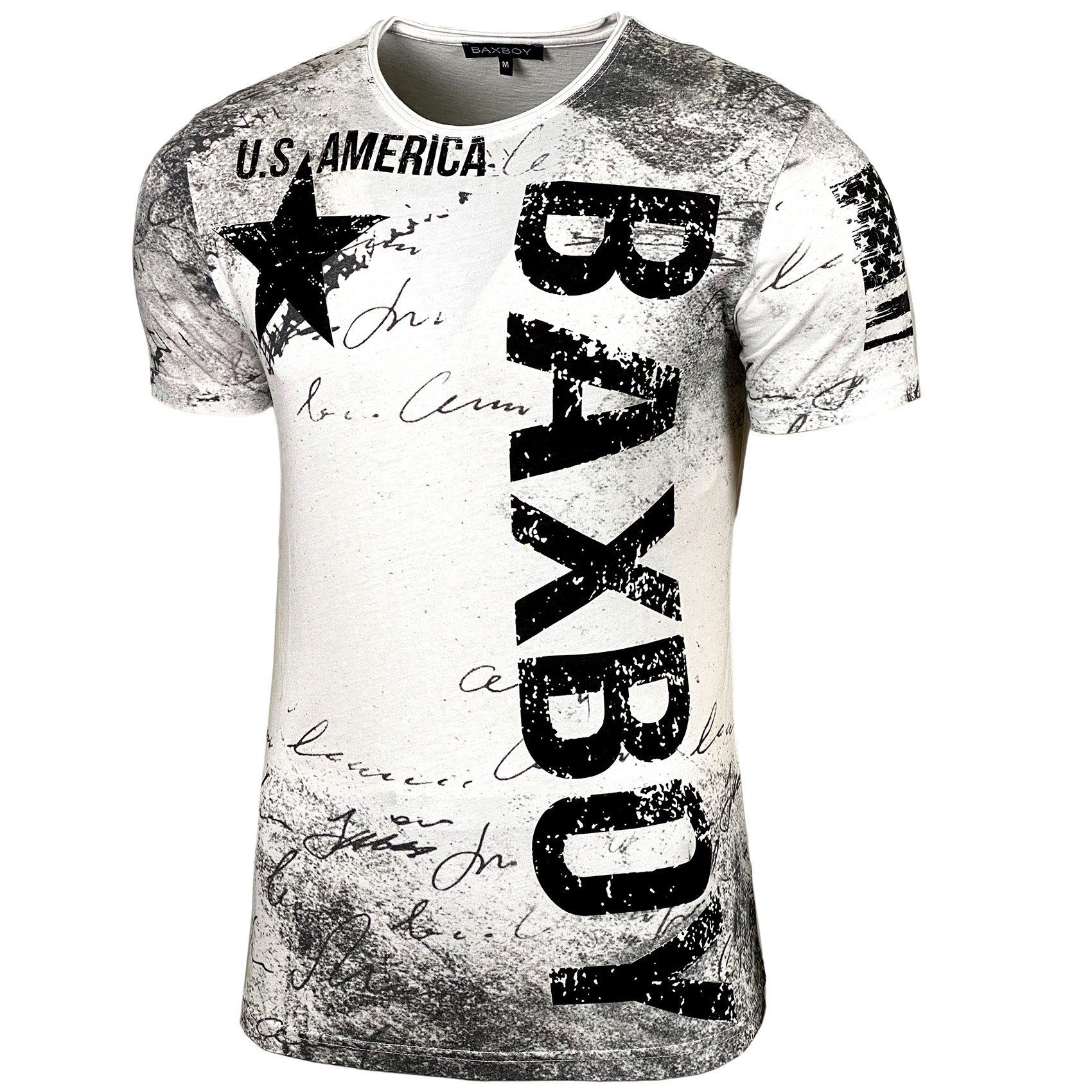 Baxboy T-Shirt Baxboy T-Shirt mit großen Schriftzugprints
