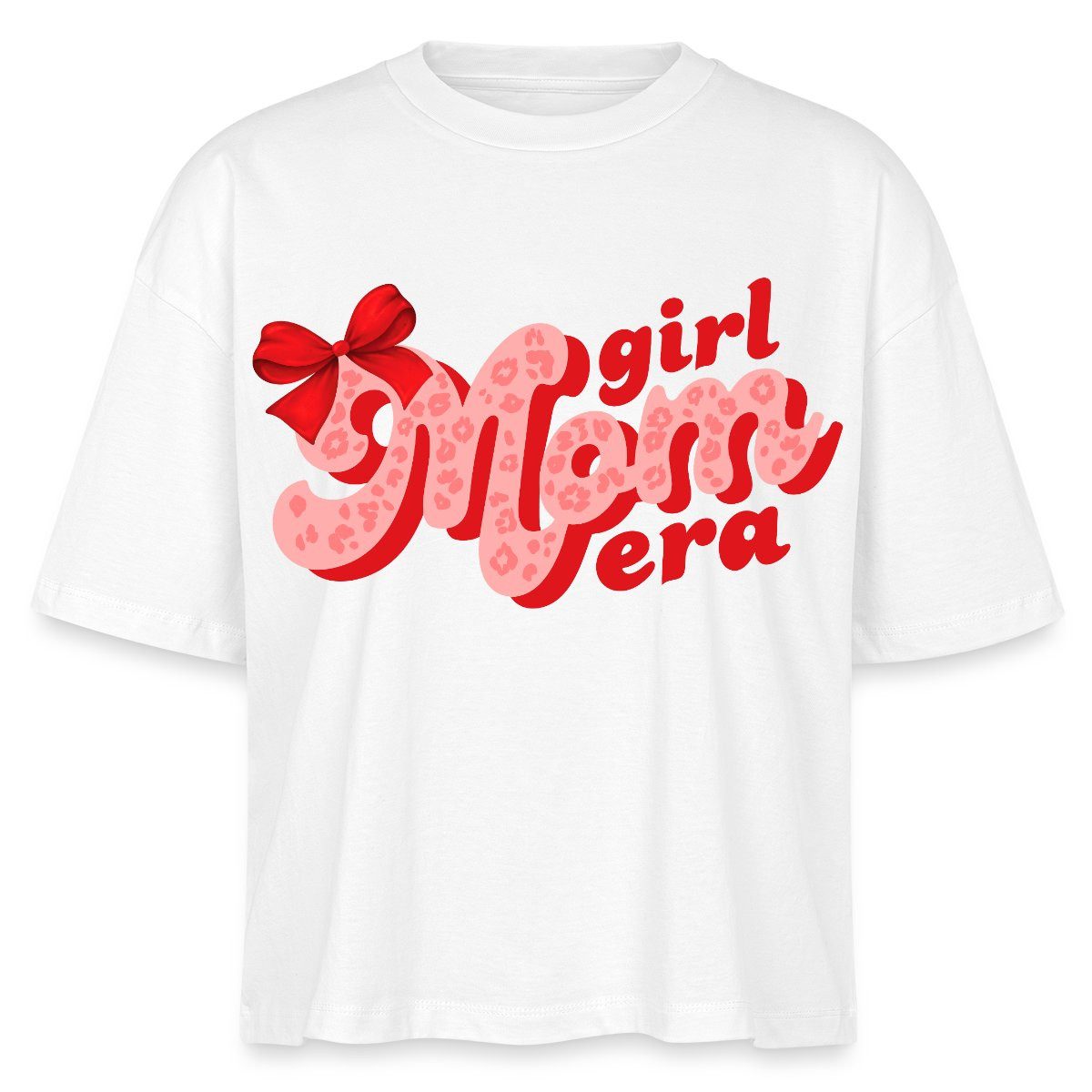 T-Shirt Girl Mom Era Trendiges Mama Motiv Mit Schleife Boxy Shirt Damen