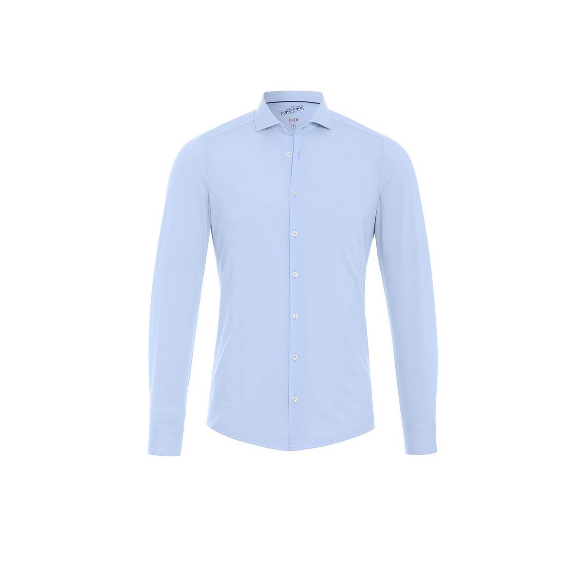 Pure Langarmhemd blau (1-tlg)