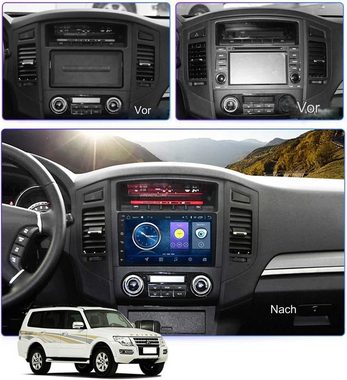 GABITECH 9'' Android 13 Autoradio GPS Navi FM für Mitsubishi Pajero 2006-2014 Autoradio