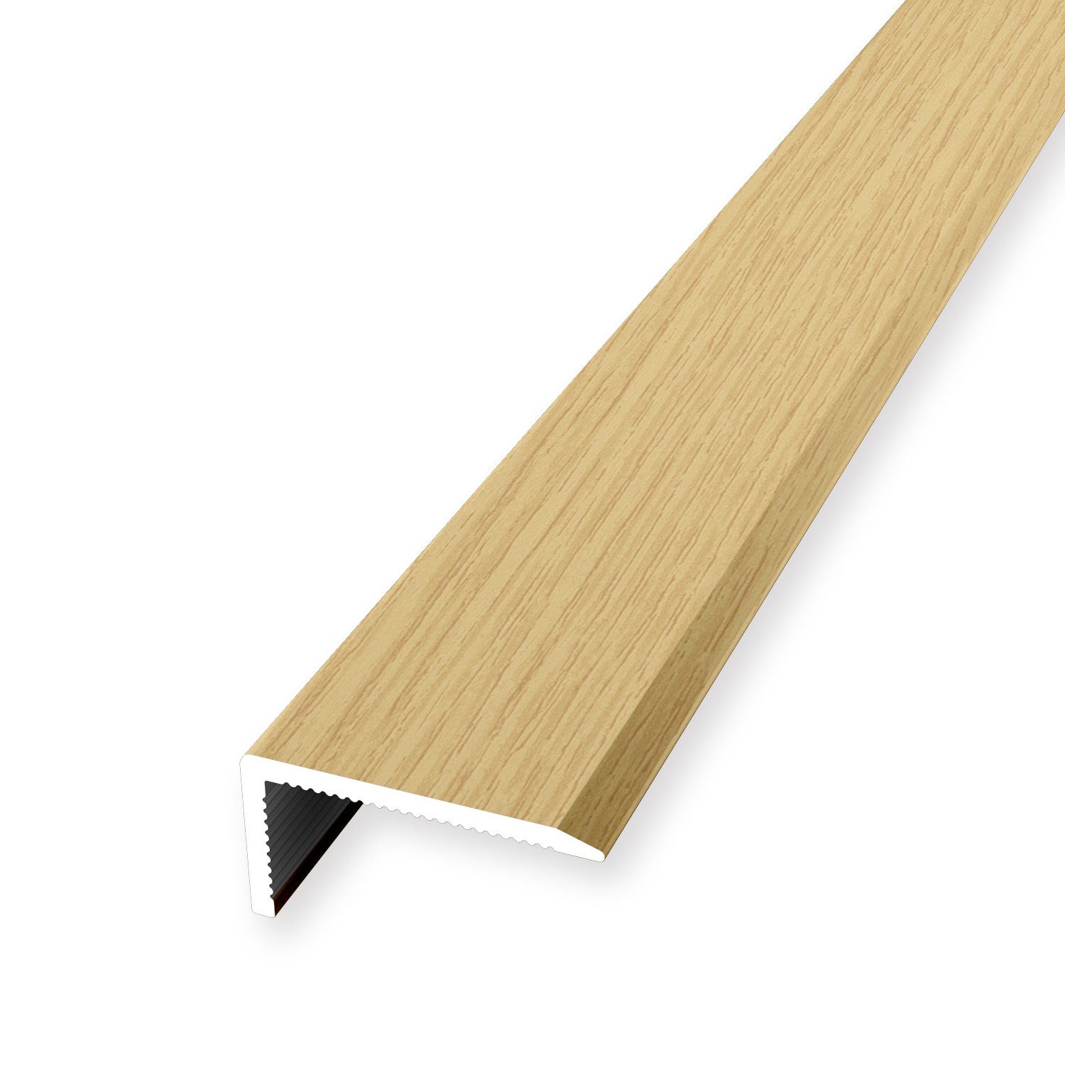 Küberit Treppenkantenprofil 10 x 20 x 1000 mm Winkelprofil Eiche Hell Ungebohrt Aluminium