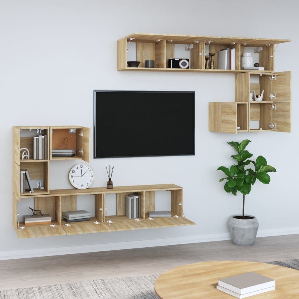 TV-Wandschrank furnicato Holzwerkstoff TV-Schrank Sonoma-Eiche