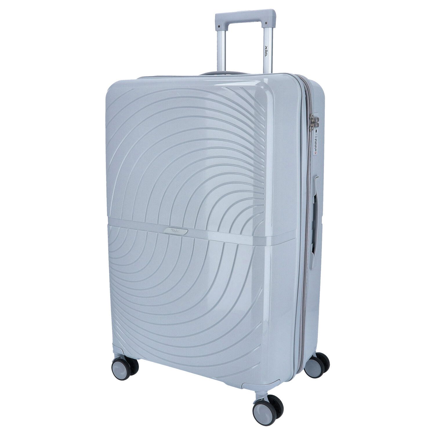 DYX Koffer DYX 4 Rollen Trolley L 76 cm Paris hellgrau, 4 Rollen Rollen
