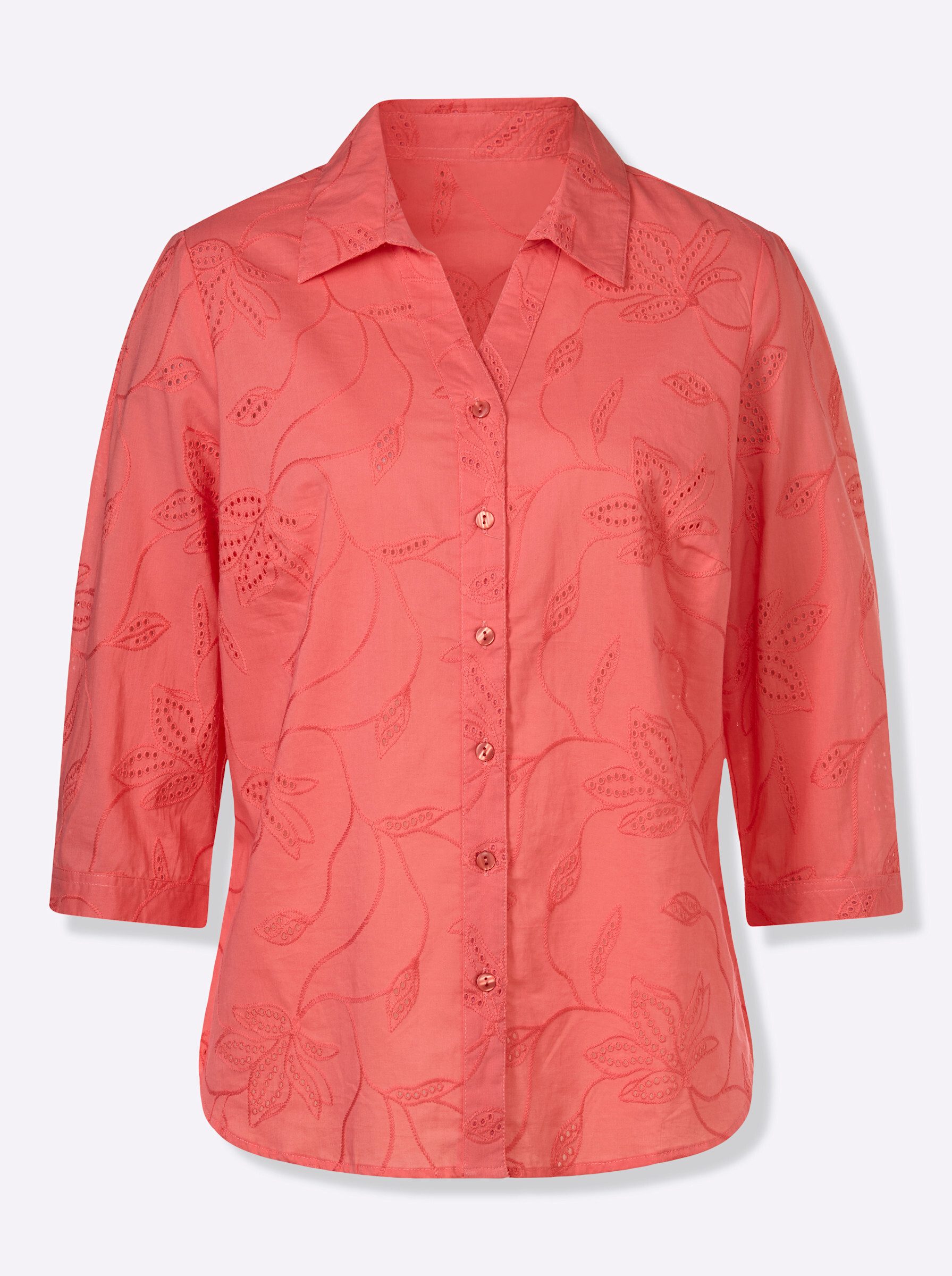 Witt Klassische Bluse Baumwoll-Bluse 3/4-Arm