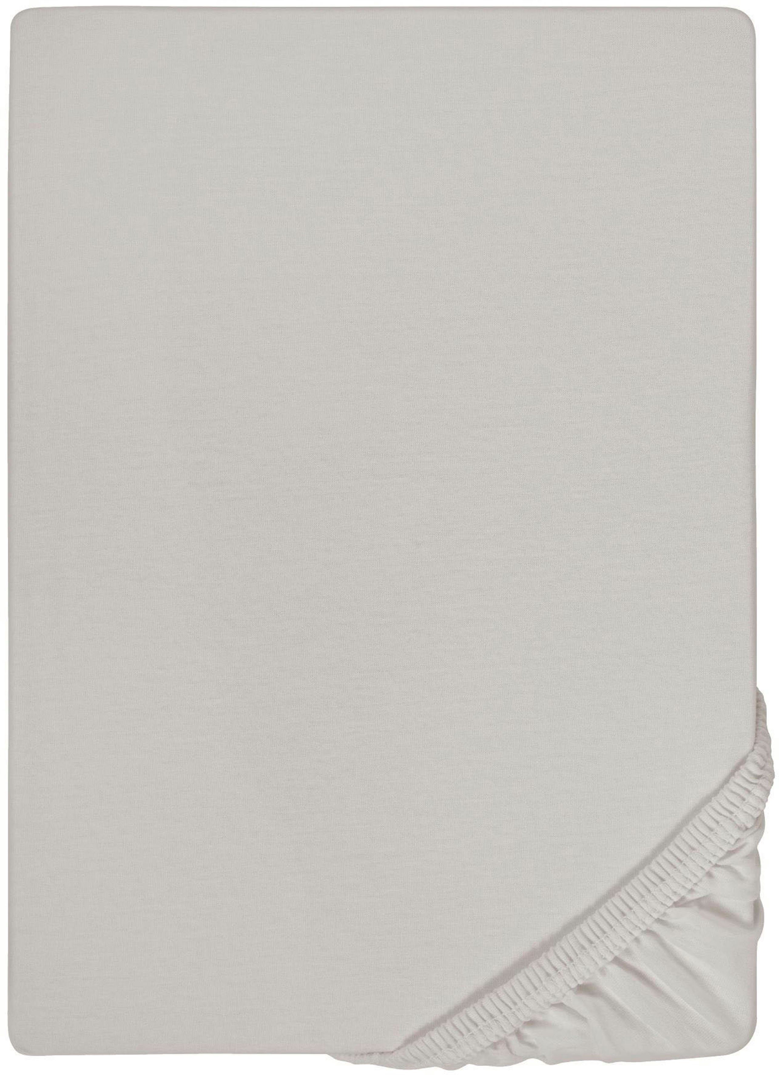 Biberna Spannbettlaken 0077866 Deluxe Jersey-Elastic Spannbetttuch 97% Baumwolle, Jersey-Elasthan, Gummizug: rundum, (1 Stück), Jersey mit Elasthan, Rundumgummi, bügelfrei, ab Größe 90 x 190 cm i