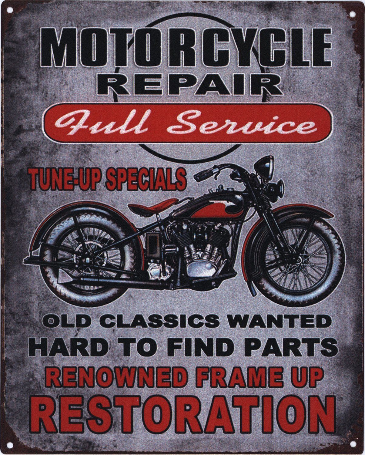 Metallschild Blechschild Motorcycle Repair