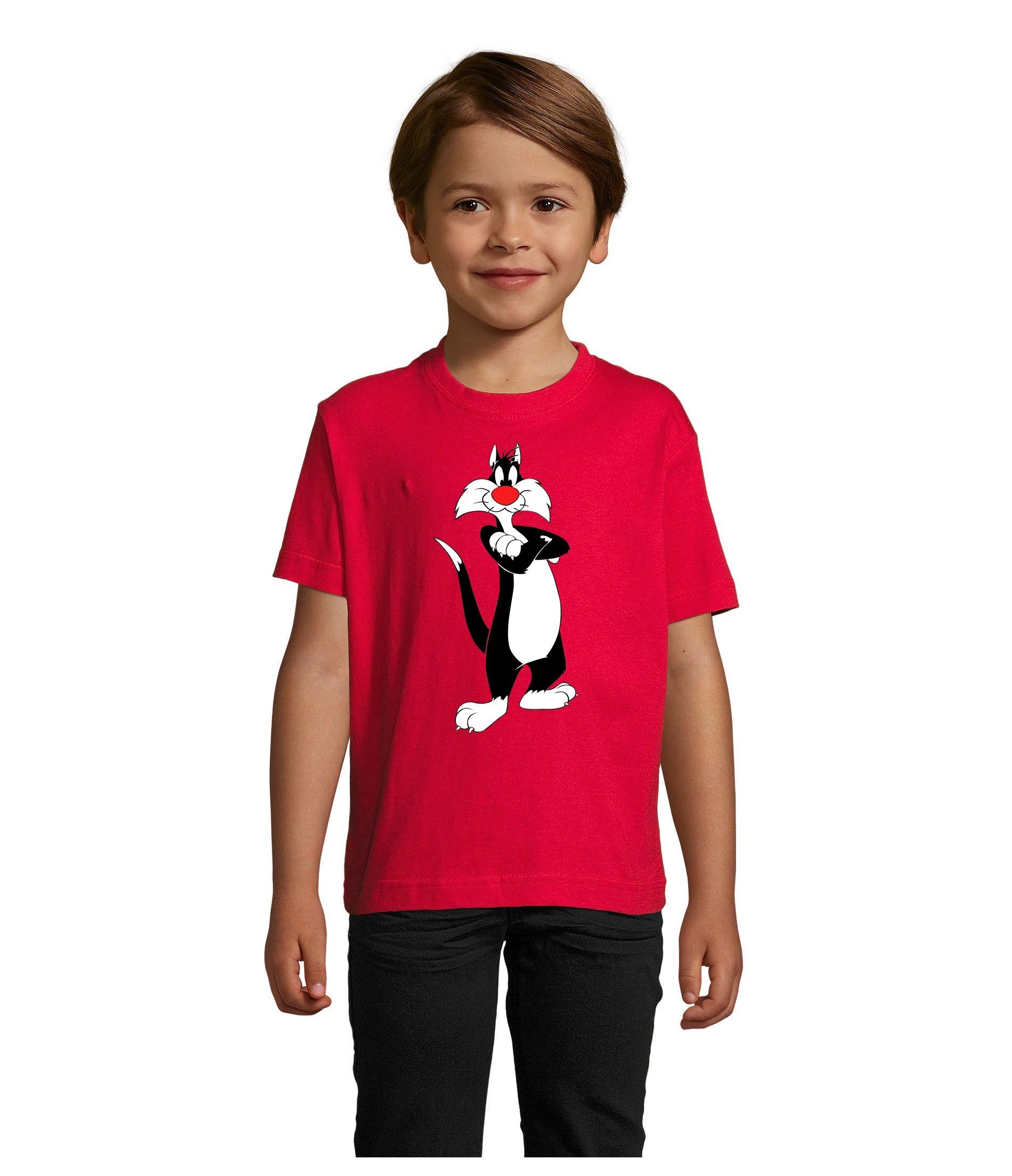T-Shirt Kinder Silvester Tweety Looney Cartoon Daffy Duck