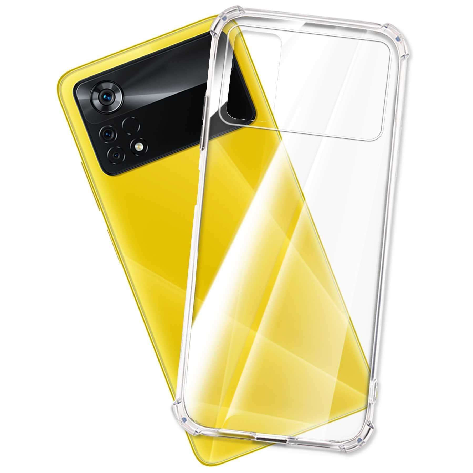 mtb more energy Smartphone-Hülle Clear Armor Case für Xiaomi Poco X4 Pro 5G, Transparente TPU Schutzhülle Case Backcover mit Anti-Shock Verstärkung
