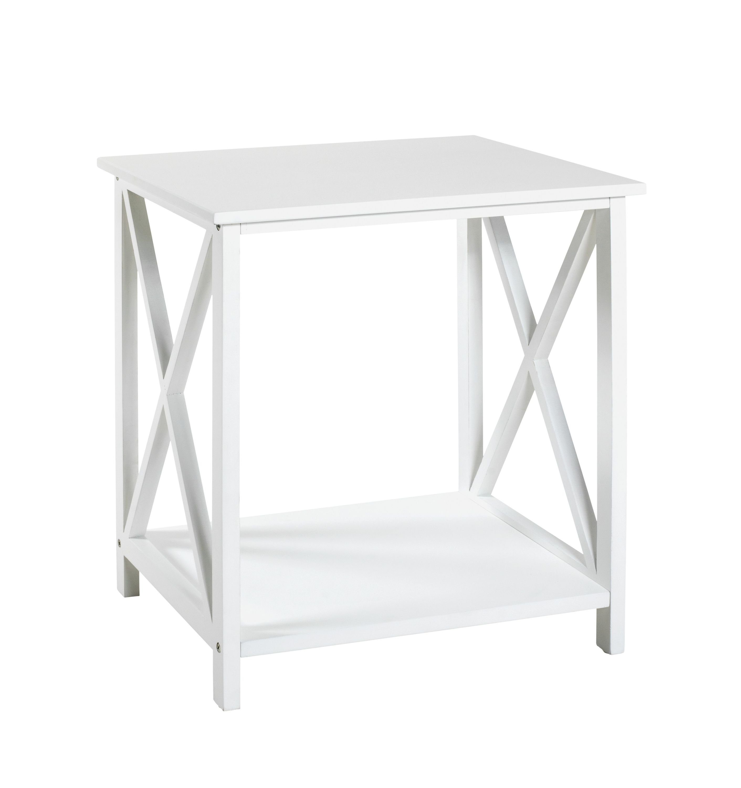 HAKU Beistelltisch Beistelltisch, HAKU Möbel Beistelltisch (BHT 40x45x40 cm) BHT 40x45x40 cm weiß