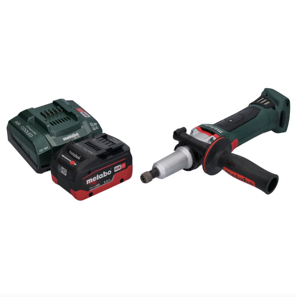 Thumbnail - metabo Rundschleifer GA 18 LTX G Akku Geradschleifer 18 V 6 mm + 1x Akku 5,5 Ah + Ladegerä