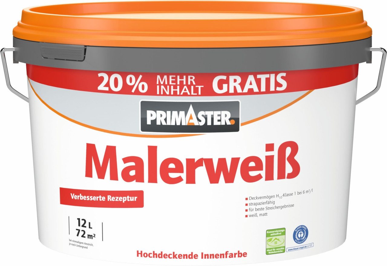Primaster Wandfarbe Primaster Wandfarbe Malerweiß