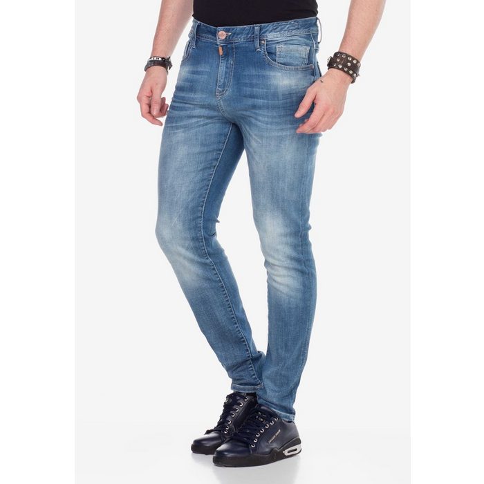 Cipo & Baxx Slim-fit-Jeans mit verwaschenen Look NZ8257