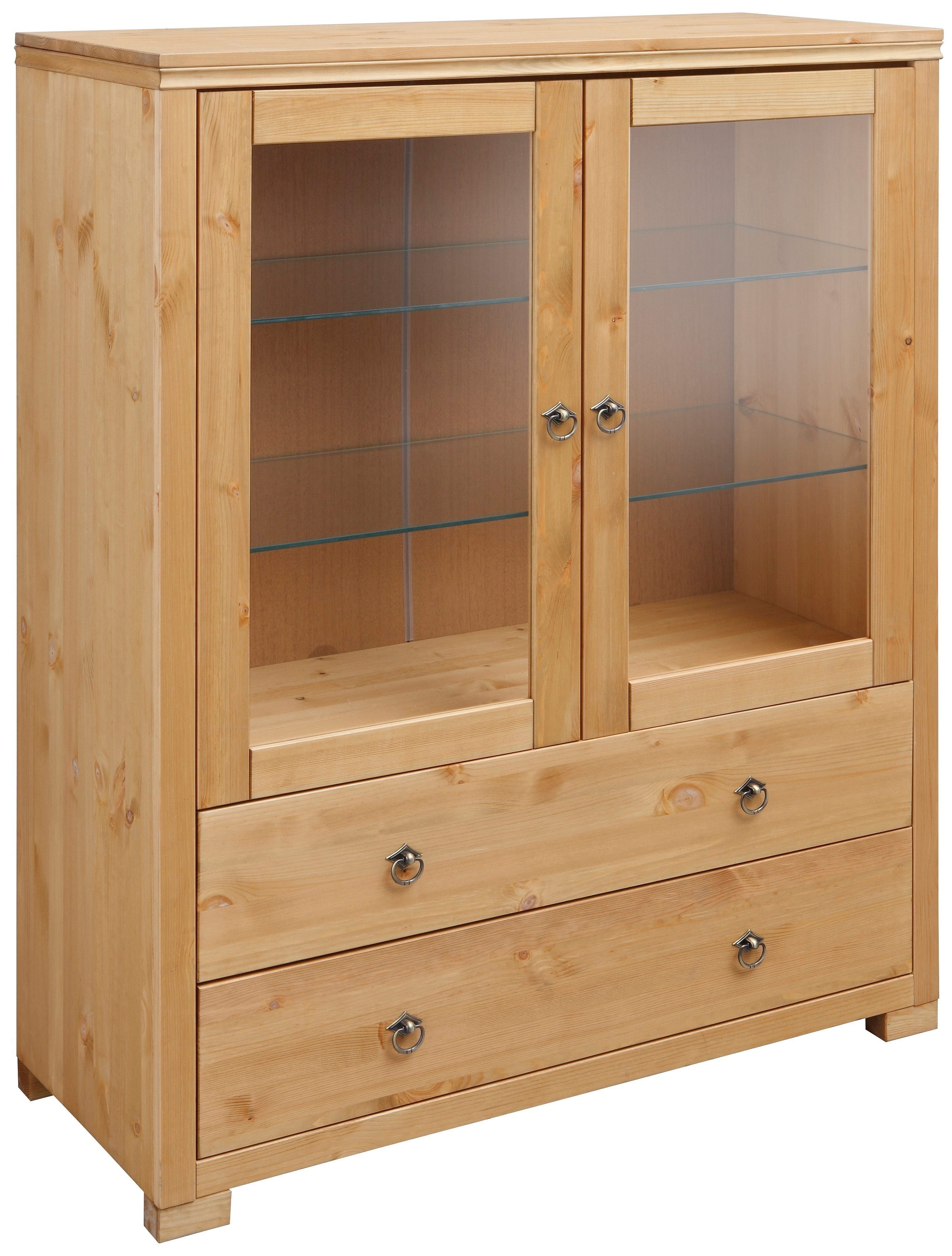 Home affaire Highboard Gotland, Vitrine, Breite 101 cm, Türen mit Glaseinsä günstig online kaufen