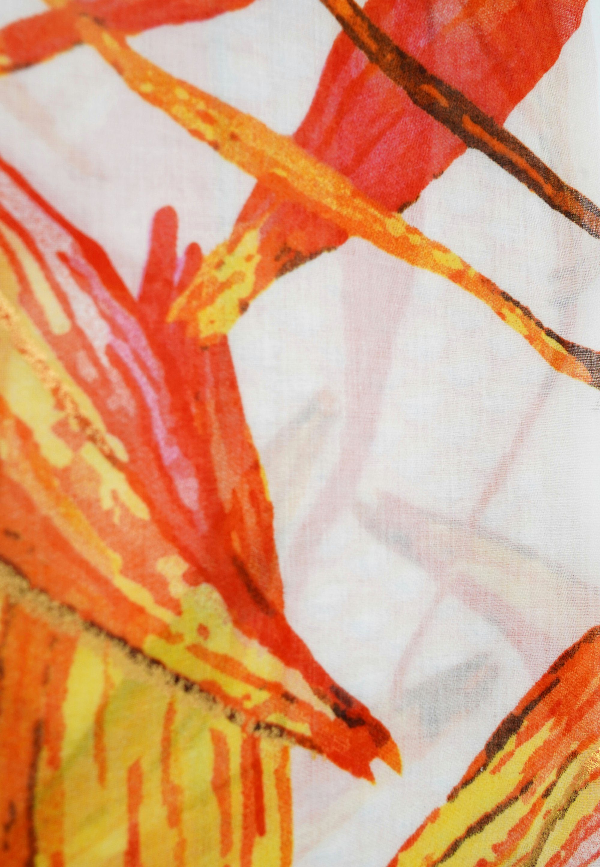 Harpa Muster floralem mit SOLLA, Modeschal orange, gelb