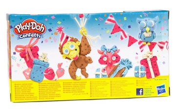 Play-Doh Knete Konfettiknete mit Förmchen und 6 teiligem Knetwerkzeug im Set