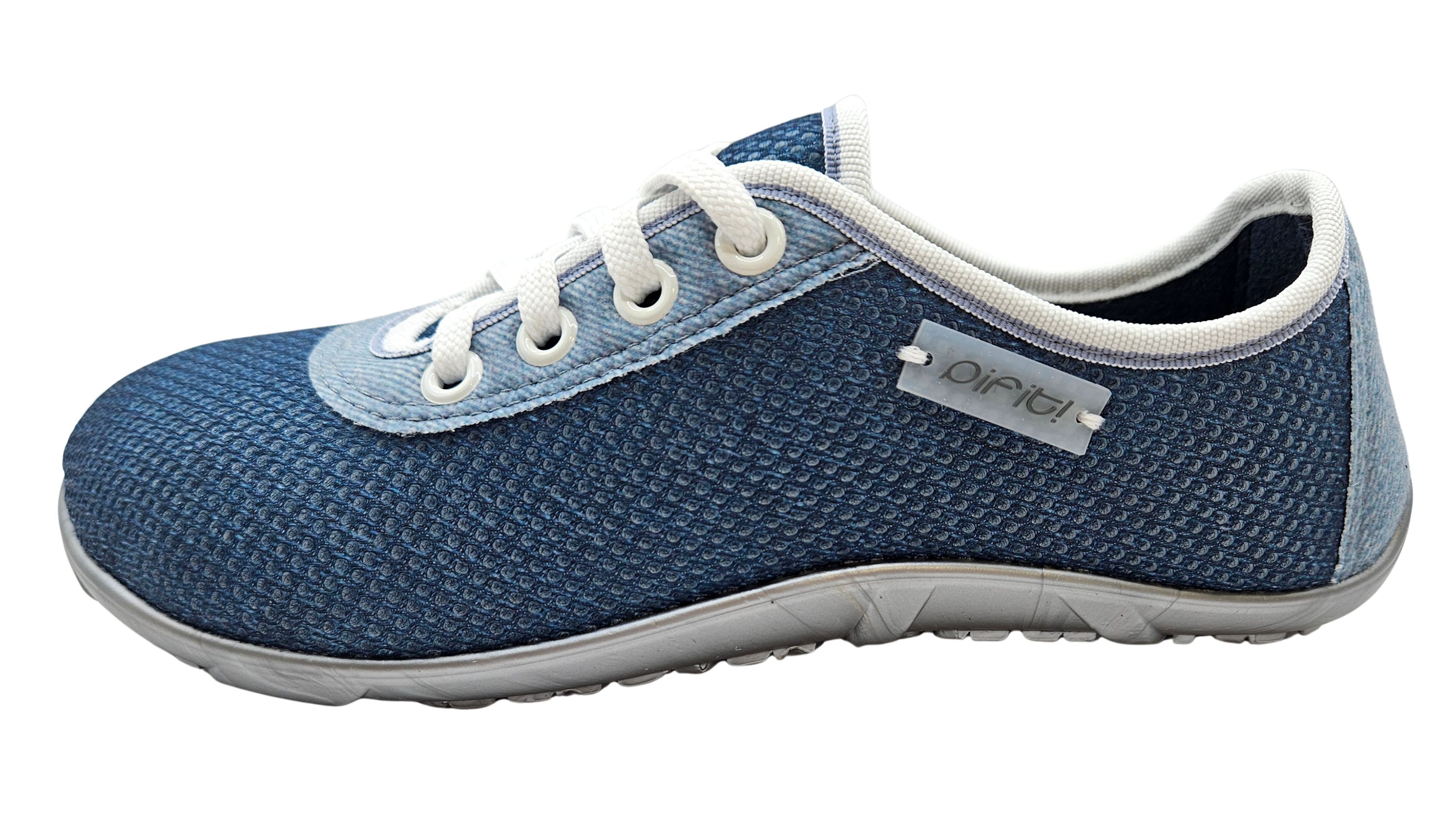 pifit! Sneaker "air", Mesh-Stretchmaterial, jeansblau Barfußschuh leichtfüßig durch Frühling und Sommer