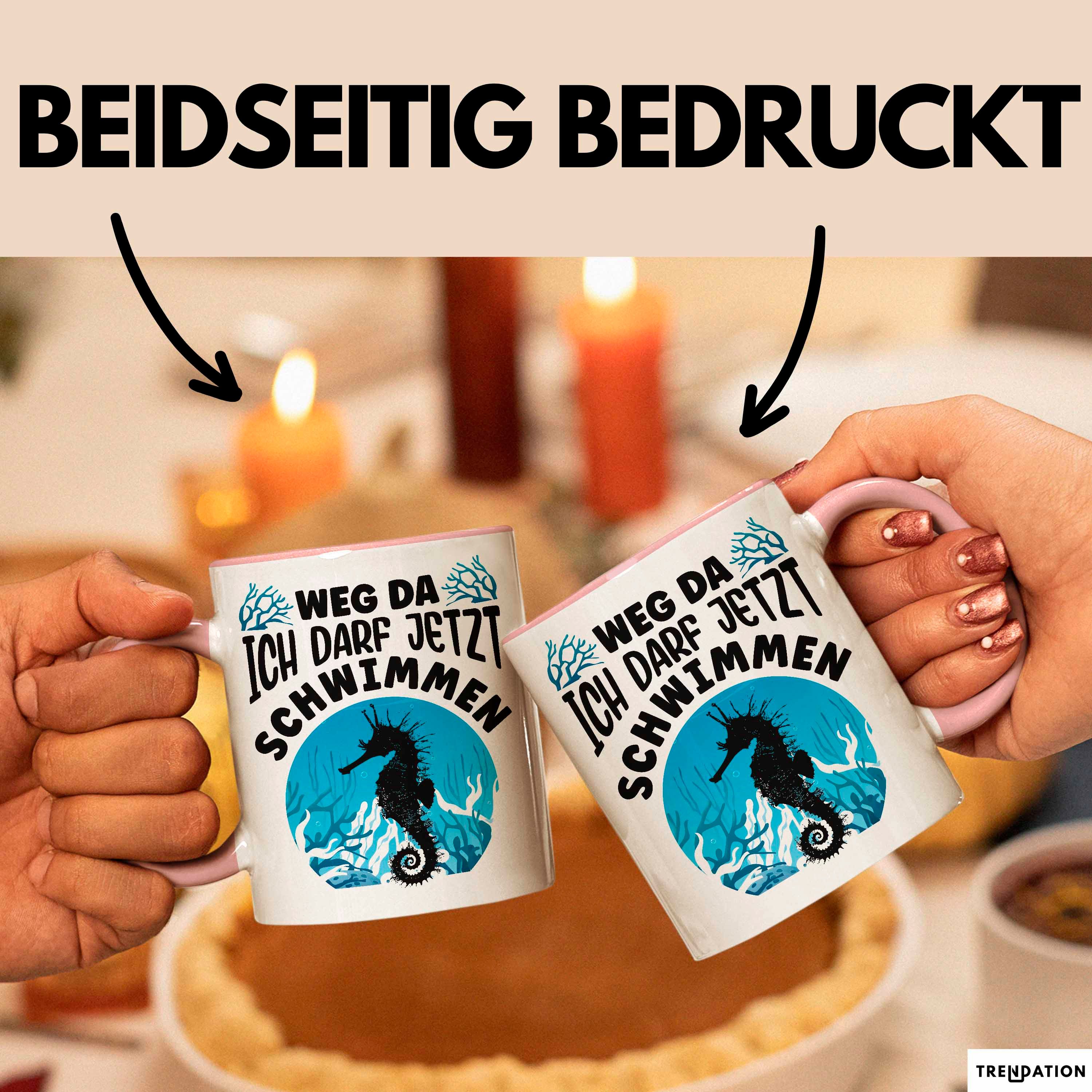 Trendation Tasse Seepferdchen Bestanden Tasse Geschenk Weg Da Ich Darf Jetzt