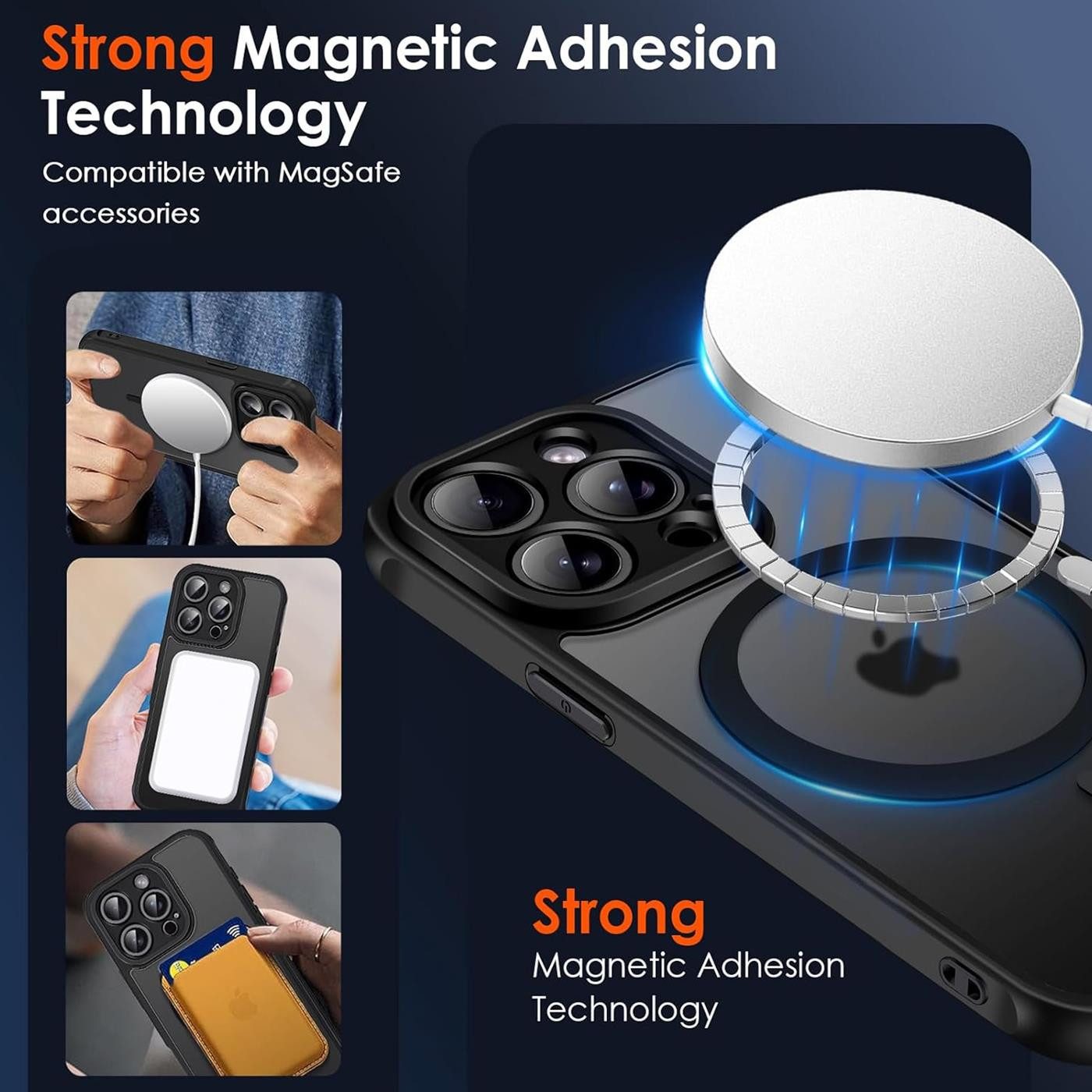 CoolGadget Handyhülle für Apple iPhone 13 Pro Max 6,7 Zoll, Kamera Schutz Hülle Silikon Hard Case Schutzhülle für Magsafe Zubehör – Bild 4 von 5