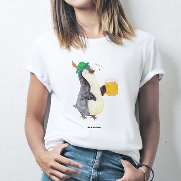 Mr. & Mrs. Panda T-Shirt Pinguin Bier - Weiß - Geschenk, Frauen, Junggesellenabschied, Jubiläu (1-tlg)