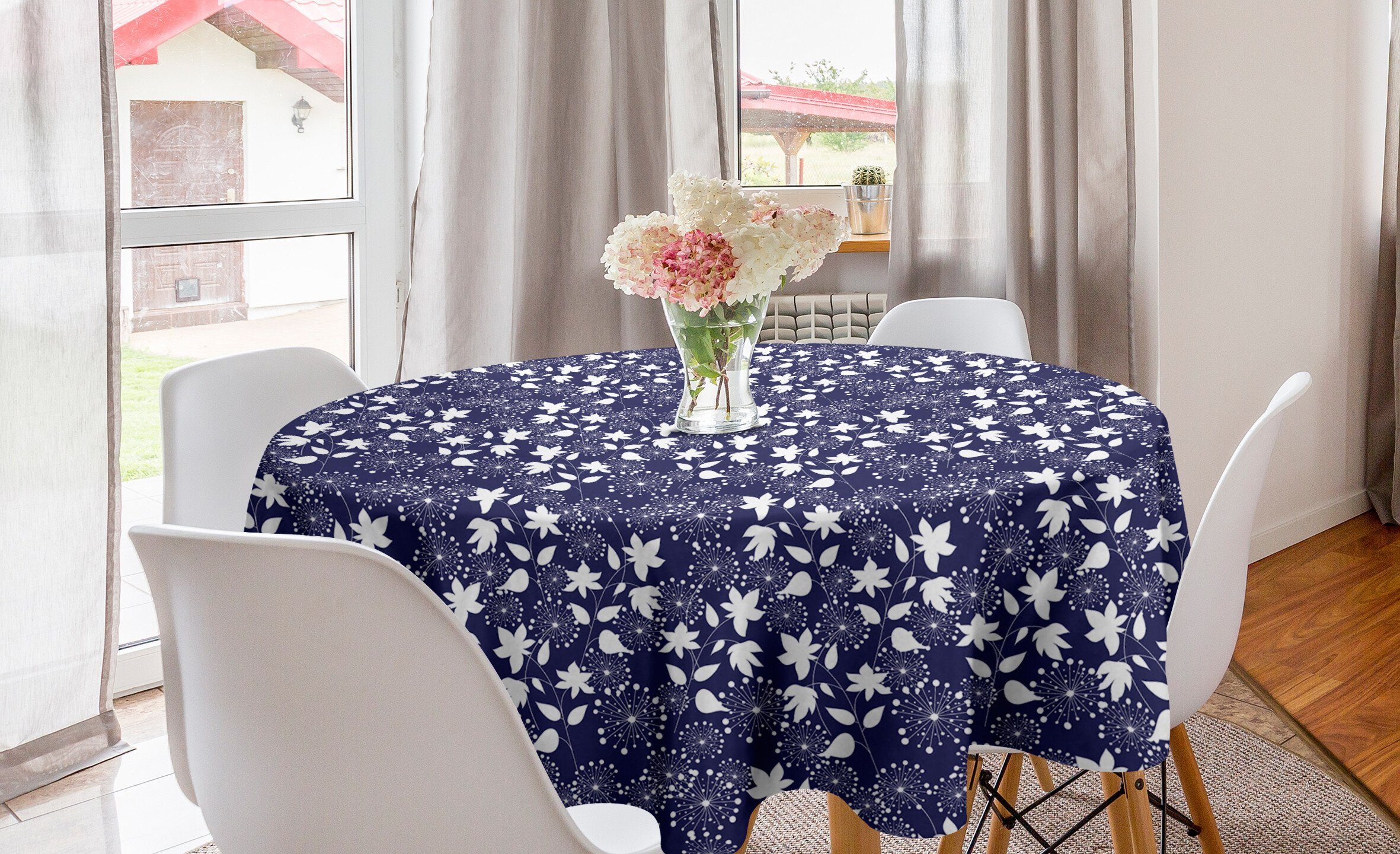 Tischdecke Dekoration, Abdeckung für Blumen und Kreis Tischdecke Küche Abakuhaus Esszimmer Löwenzahn Botanisch
