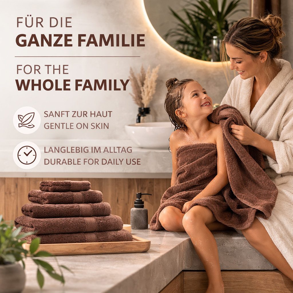Betz Handtücher 10-teiliges Handtuch Set Premium, 100% Baumwolle (10-St), 4 Handtücher 50x100 cm, 2 Duschtücher 70x140 cm, 2 Gästetücher 30x50 – Bild 5 von 5
