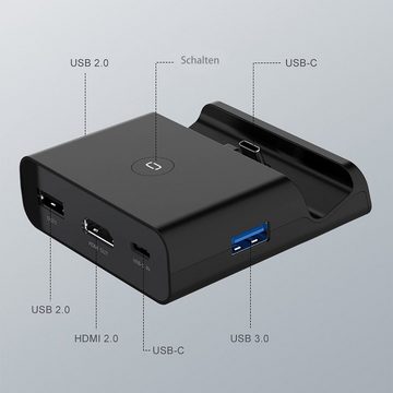 IBETTER Konsolen-Ladestation/USB C auf HDMI Adapter 4K /Ladestation für Nintendo Switch [4 in 1 Joy-Con] Diyife Joy-Con Controller Joy-Con Ladegerät Typ-C Kabel, mit LED-Anzeige Intelligenter Schaltung Batterie-Ladegerät