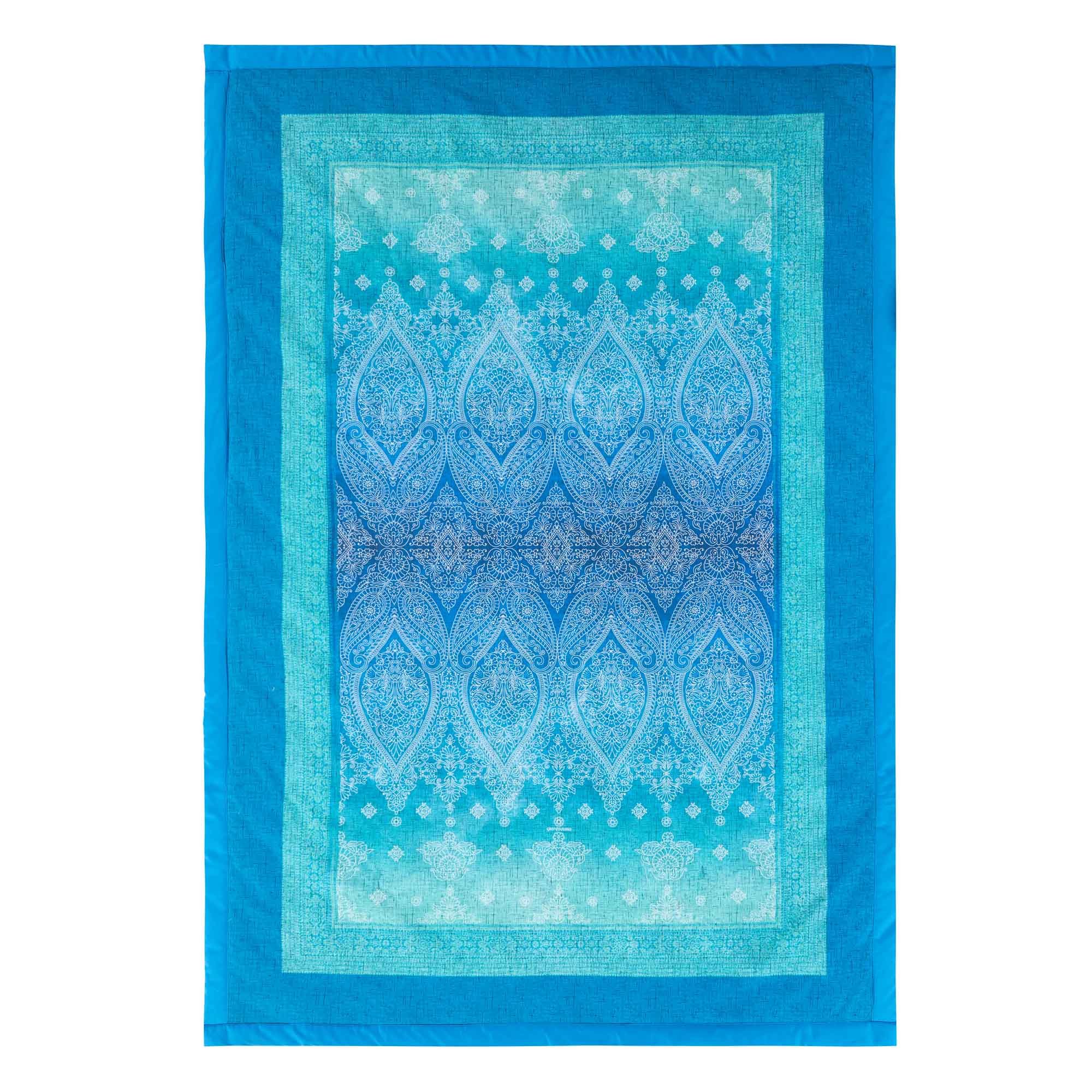 Plaid Bassetti Granfoulard Plaid Decke Wohndecke Kerala B1 blau 135x190, Bassetti, Hochwerige italienische Markenqualität