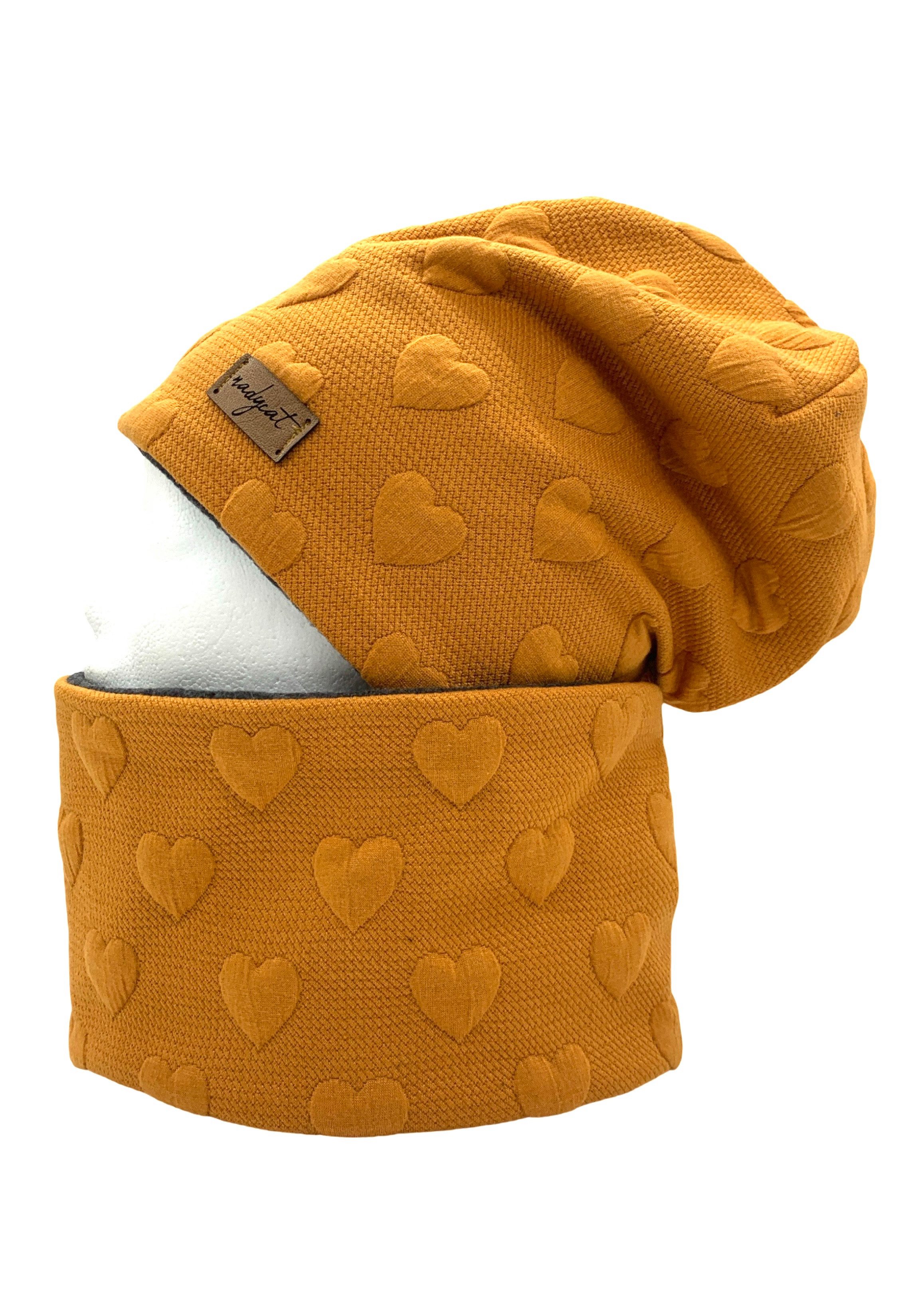 nadycat Beanie 2D HERZEN (2-St., Beanie mit passendem Loop) handgefertigt a günstig online kaufen