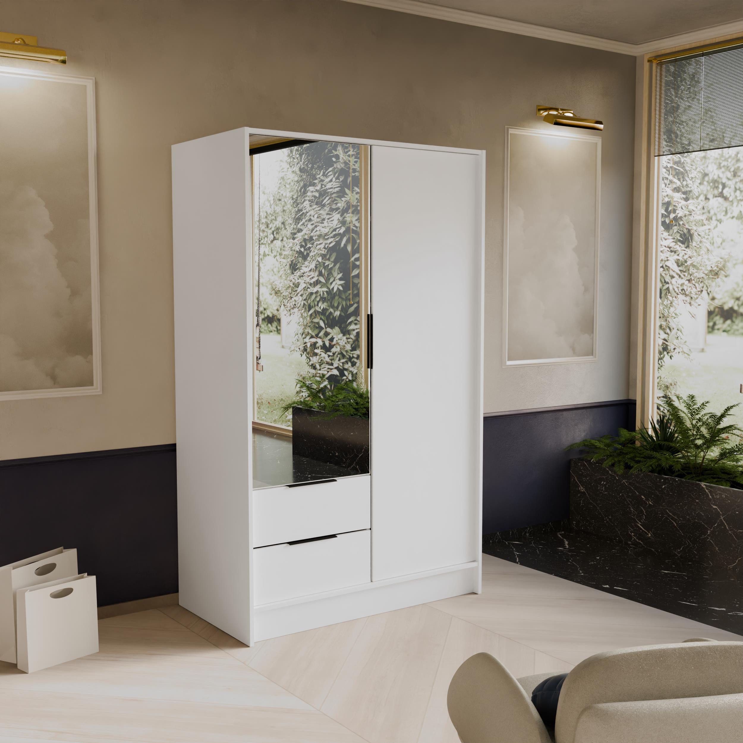Beautysofa Kleiderschrank NIKO Breite: 100/150/200cm, mit günstig online kaufen