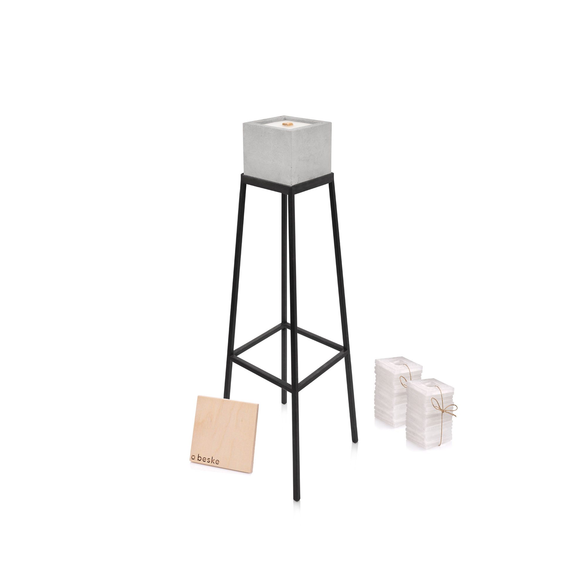 beske Outdoorkerze Set 'Kea' (Betonfeuer 13x13x13 günstig online kaufen