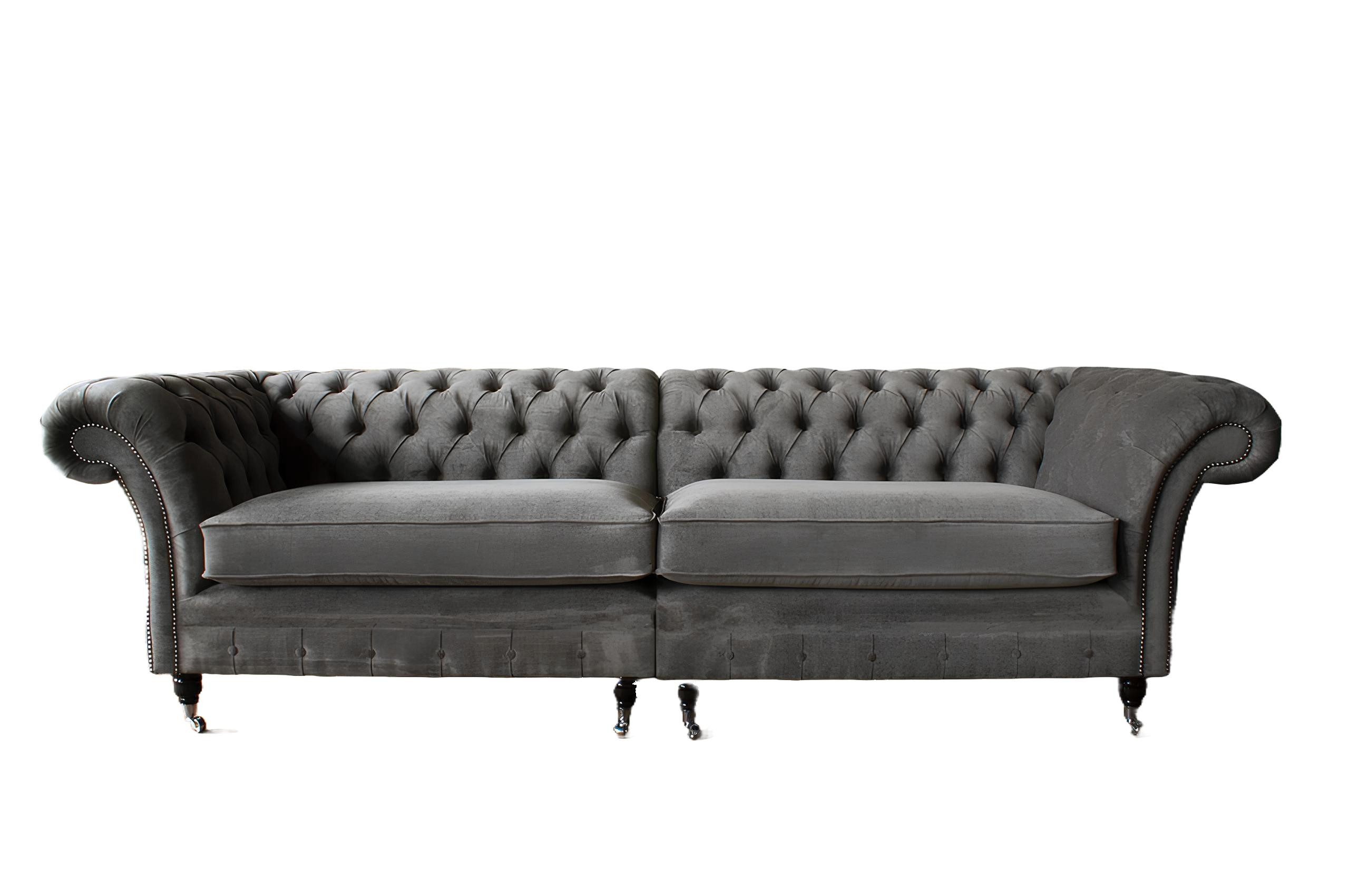 Xlmoebel Chesterfield-Sofa Chesterfield Sofa in edlem Schaffhausen Stoff mit klassischem Design, Hergestellt in Europa