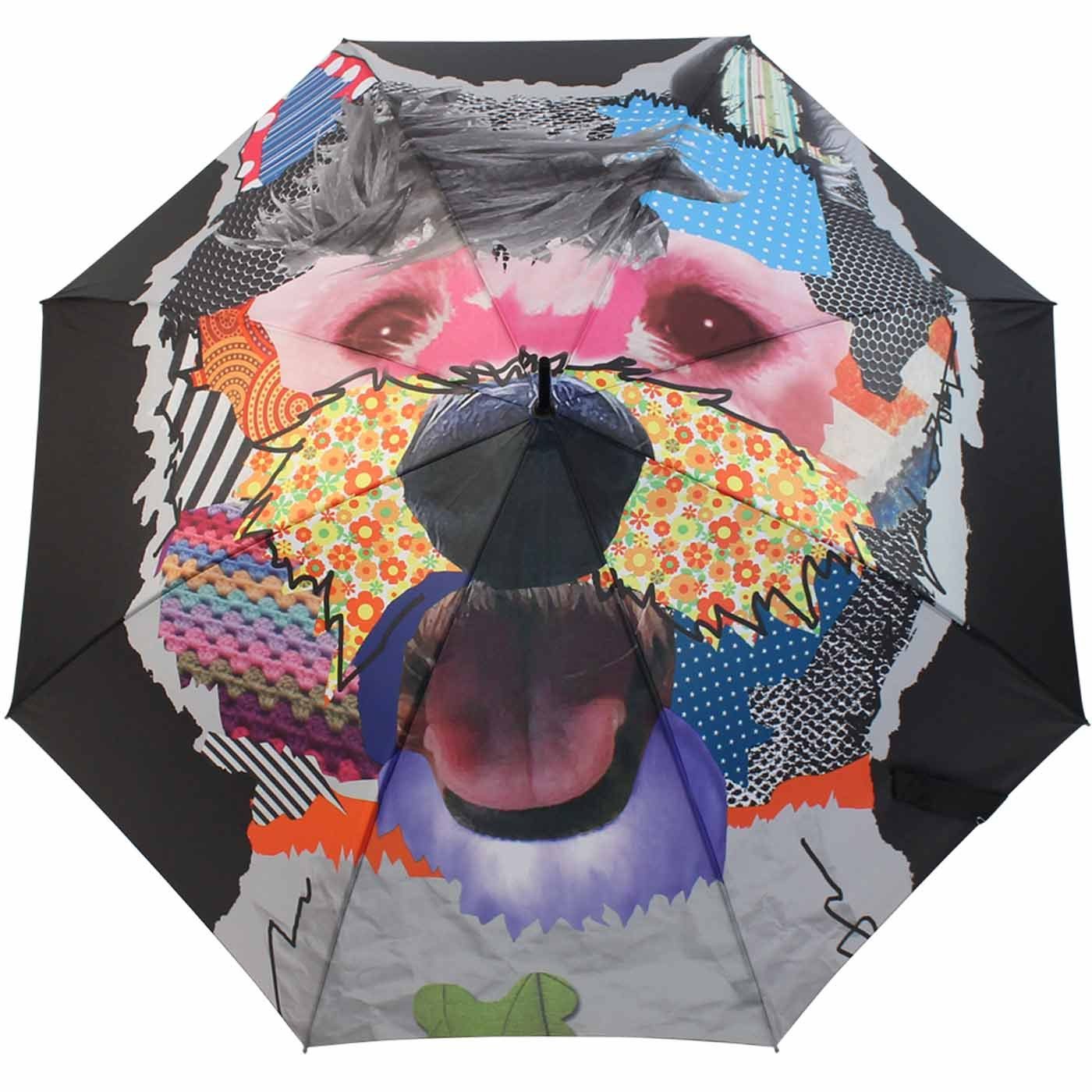 doppler® Langregenschirm edler Regenschirm mit Auf-Automatik modern Art,  auffälliger Druck mit formschönem Griff, Maße: Regenschirm geöffnet 104 cm,  Schirm geschlossen 89 cm groß