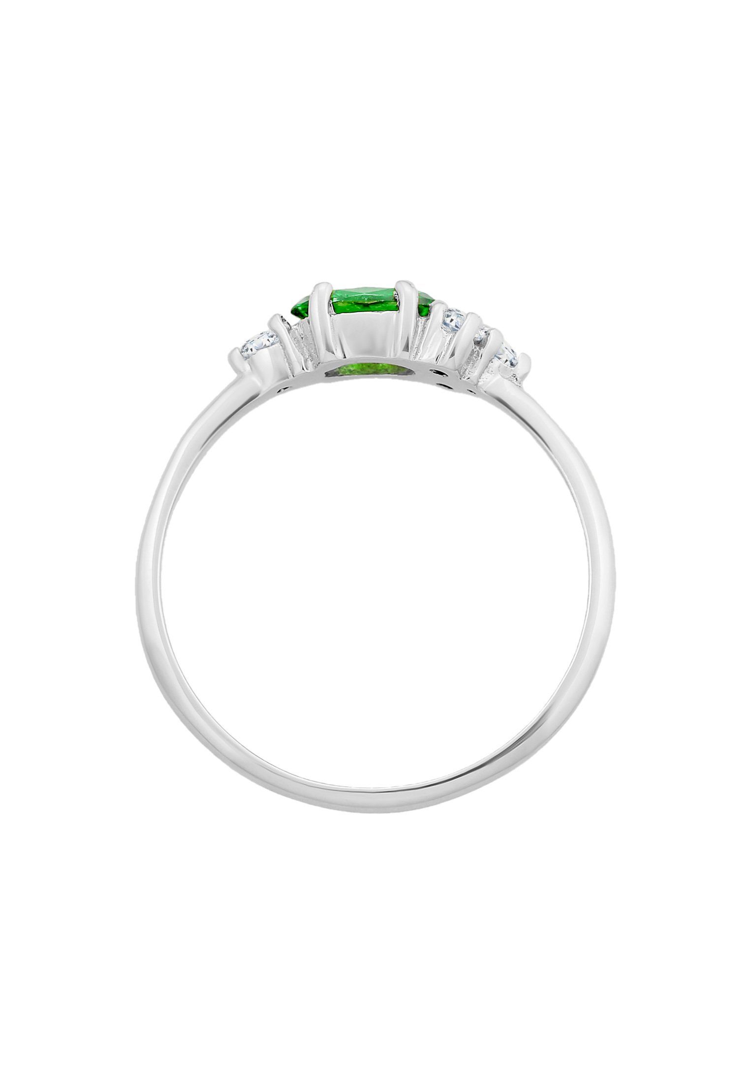 Elli Zirkonia Fingerring Grün Smaragd Verlobung Silber 925