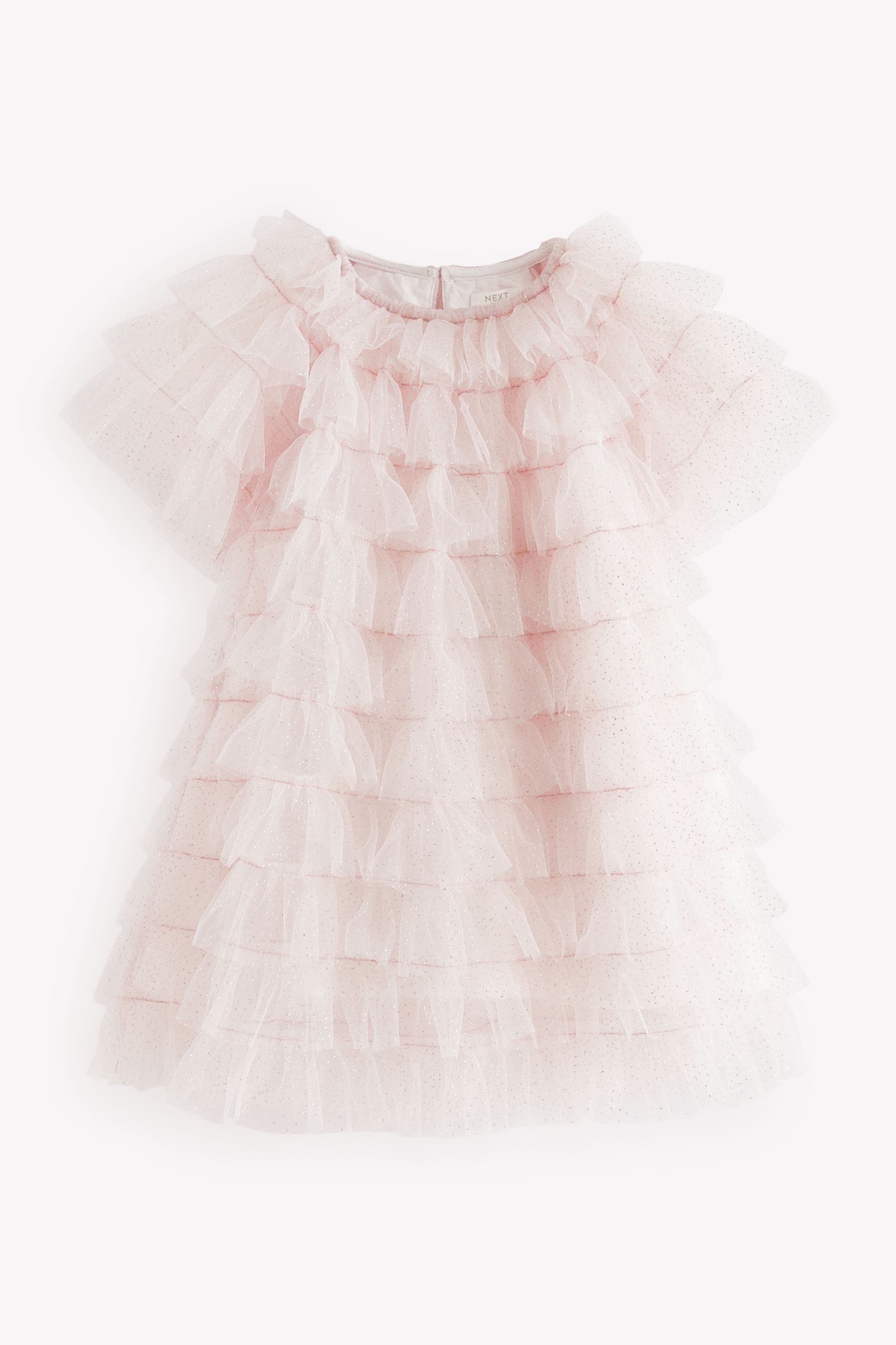 Next Tüllkleid Glitzerndes Rüschenkleid aus Mesh günstig online kaufen