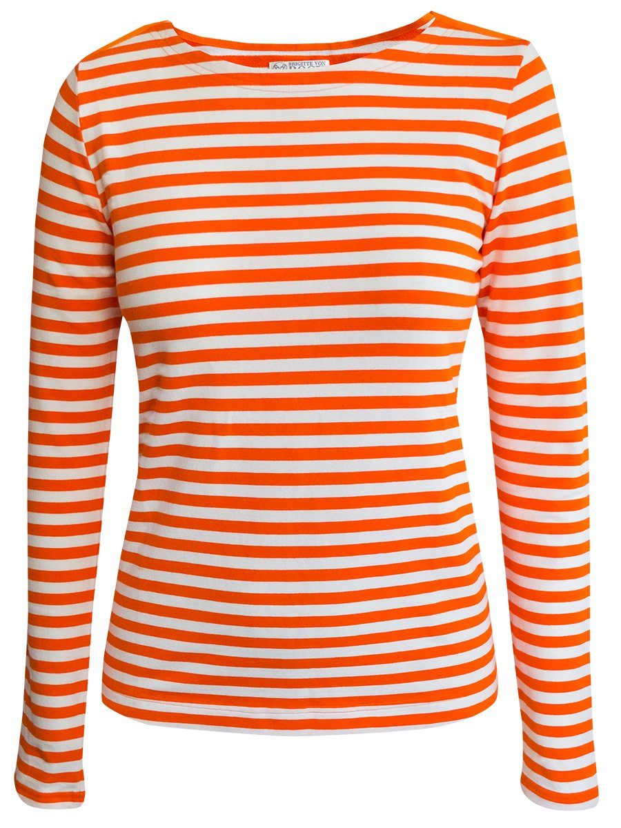Langarmshirt Portola Langarmshirt orange-weiss