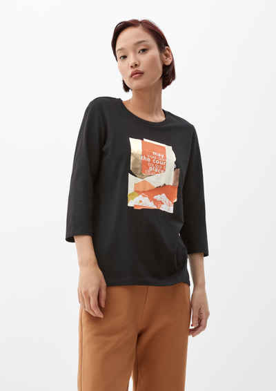 s.Oliver 3/4-Arm-Shirt Shirt mit Statement-Print