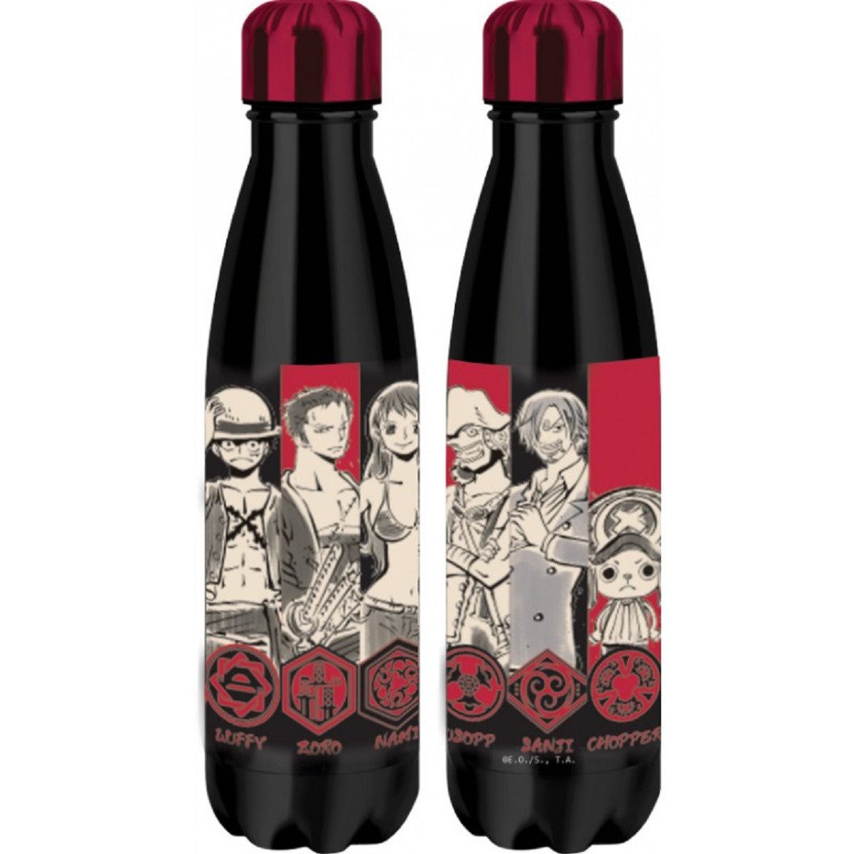 One Piece Isolierflasche Trinkflasche (1 Stk) Edelstahl 500 ml mit Schraubdeckel