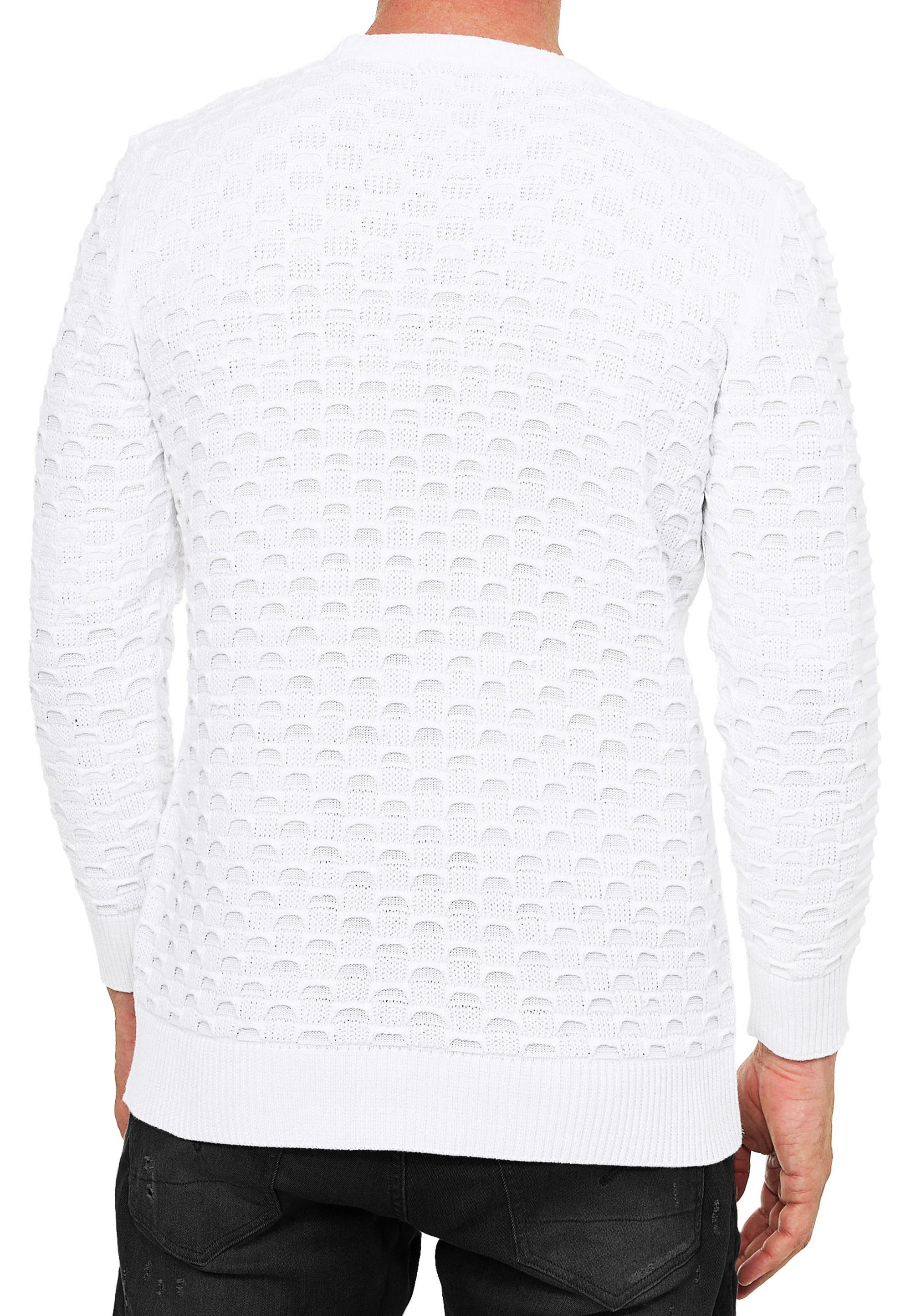 R-NEAL Rundhalspullover Herren Strick Pullover Einfarbig günstig online kaufen