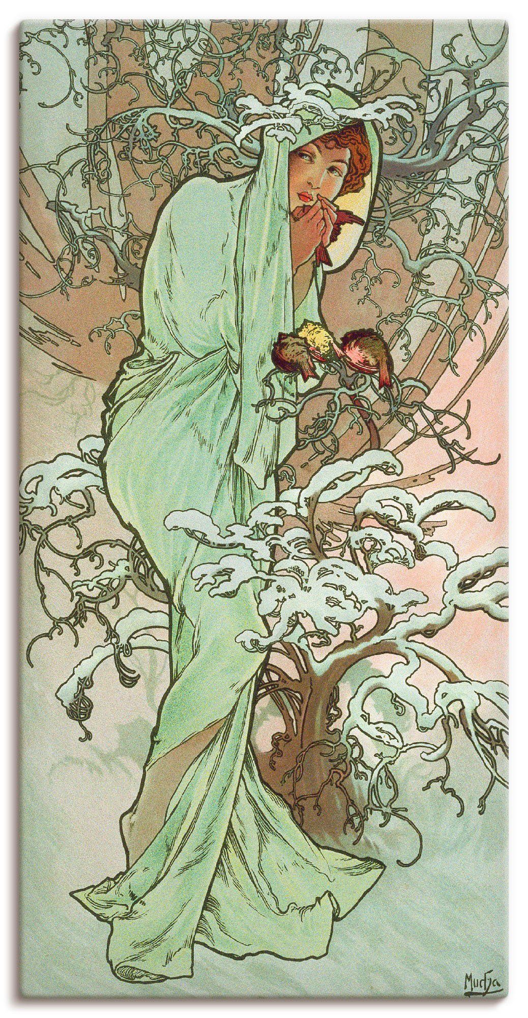 Artland Wandbild Hiver (Winter), 1896, Frau (1 St), als Leinwandbild, Wandaufkleber oder Poster in versch. Größen