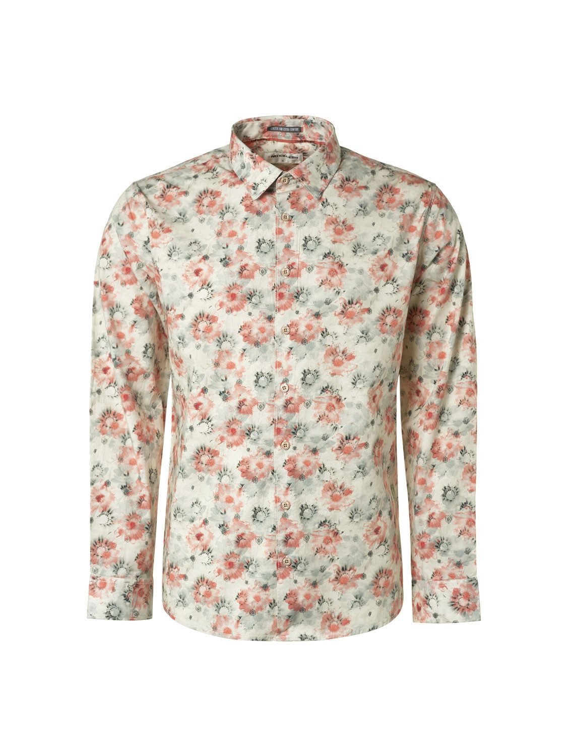 NO EXCESS Langarmshirt Shirt Stretch Allover günstig online kaufen