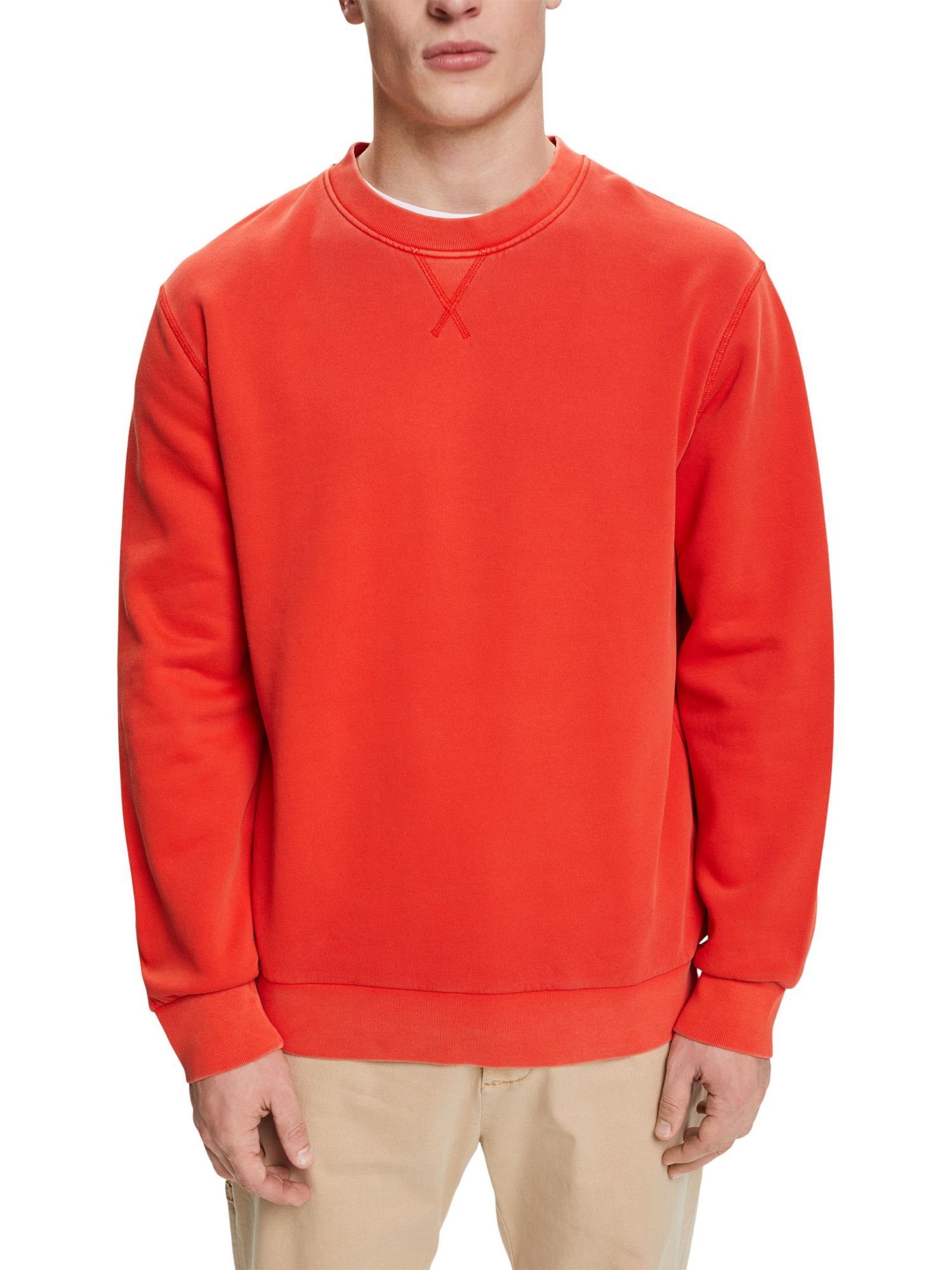 Esprit Sweatshirt Unifarbenes Sweatshirt (1-tlg) RED Regular Fit im