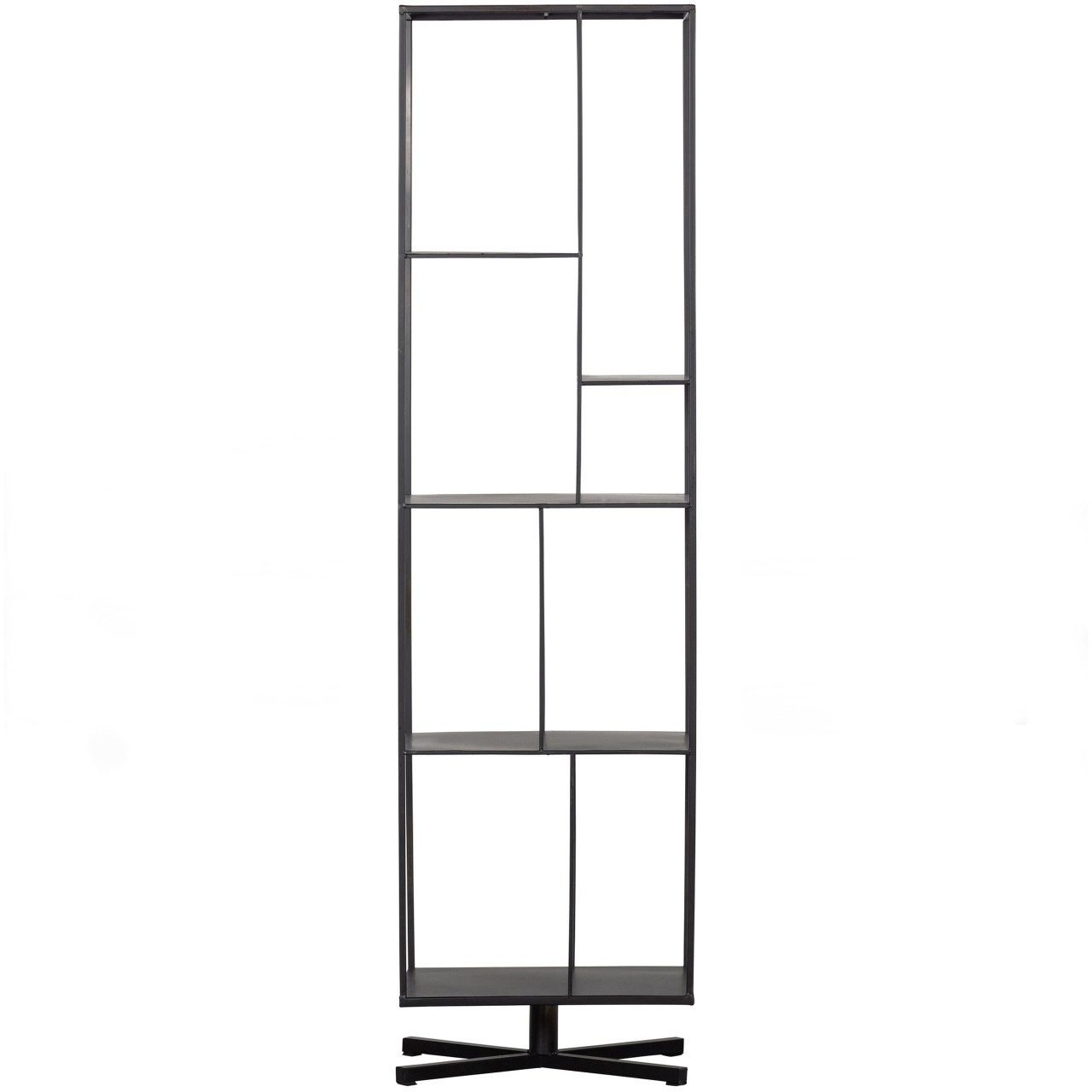 WOOOD Bücherregal Industrial Standregal Bücherregal Jiske Schwarz Metall 180 cm