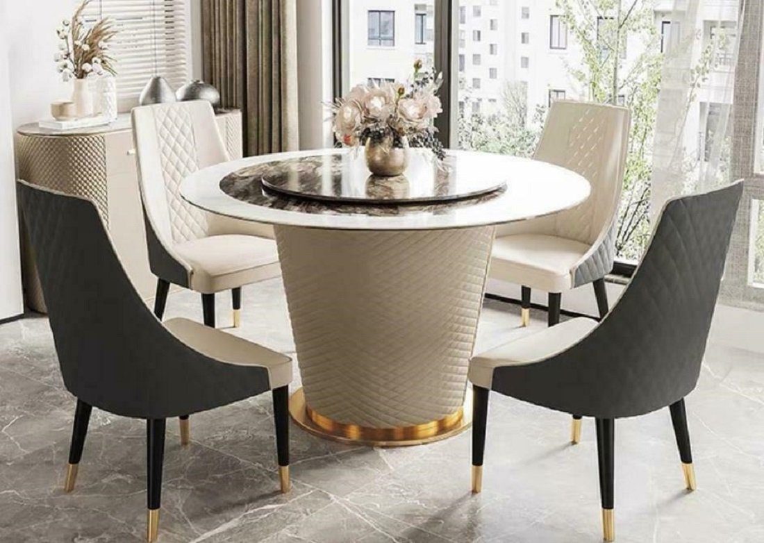 JVmoebel Esstisch, Marmor Esstisch Moderne Esszimmer Wohnzimmer Küche Tische  Design Tisch Rund Neu online kaufen | OTTO