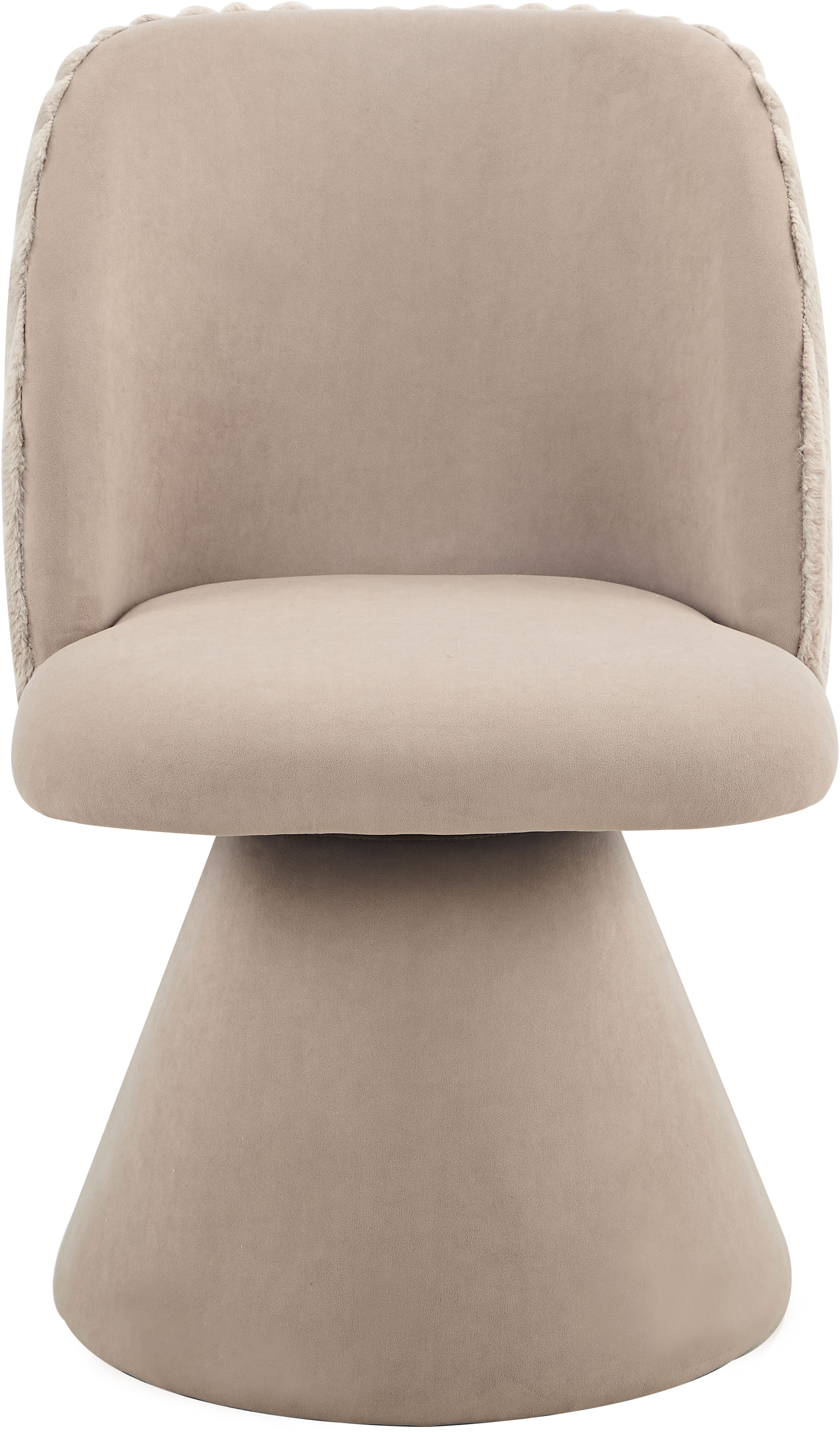 HELA Esszimmerstuhl BARI I Drehstuhl (Set, 2 St), 360° drehbar, Polsterfuß, Materialkombi, Außen Felloptik Innen Velvet – Bild 4 von 5