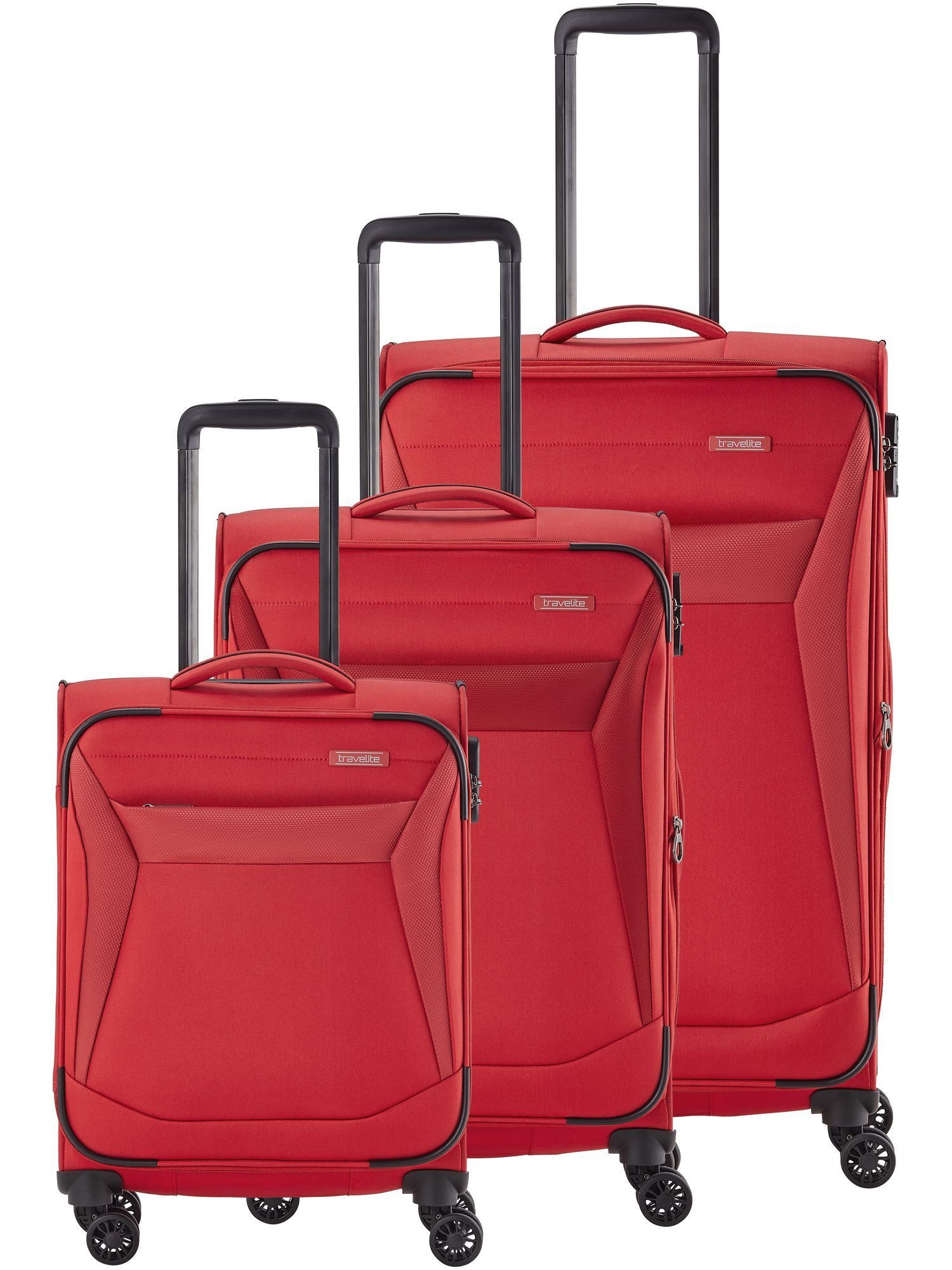 travelite Koffer 080040-10, Travelite CHIOS 4w L/M/S Trolley Set Rot 080040 günstig online kaufen